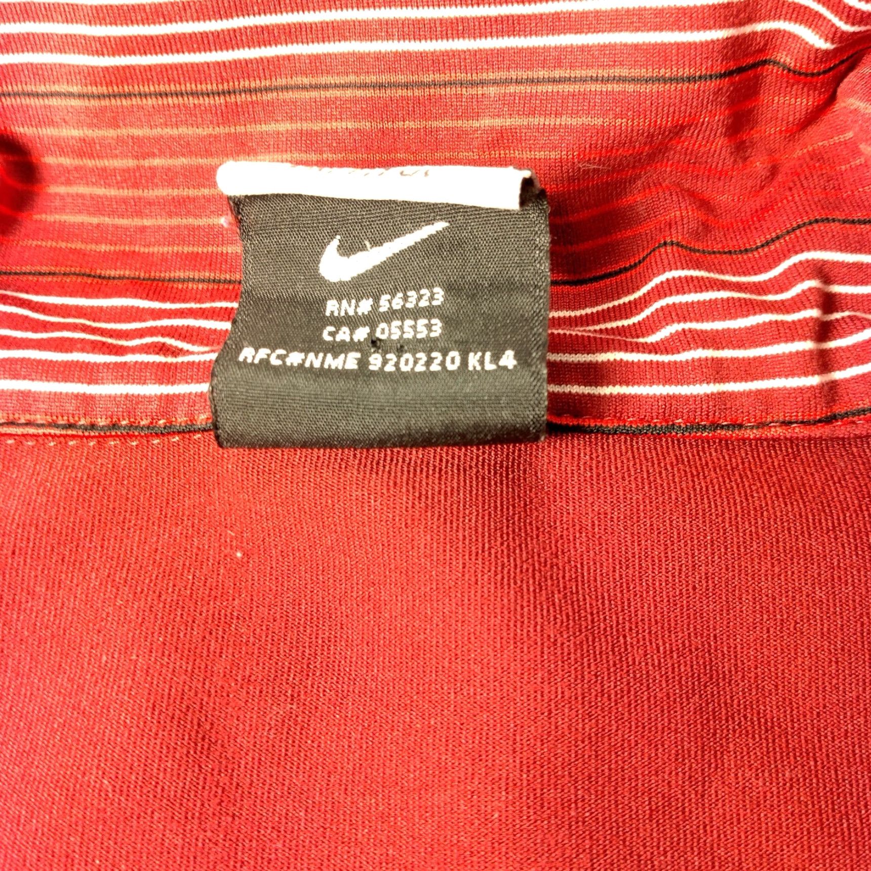 Nike VINTAGE Nike Golf Dri Fit UV Polo Shirt Striped Short Sleeve Maroon White Nike Golf Men M Regular Size Polyester Stretch UV Protection Size US M / EU 48-50 / 2 - 7 Thumbnail