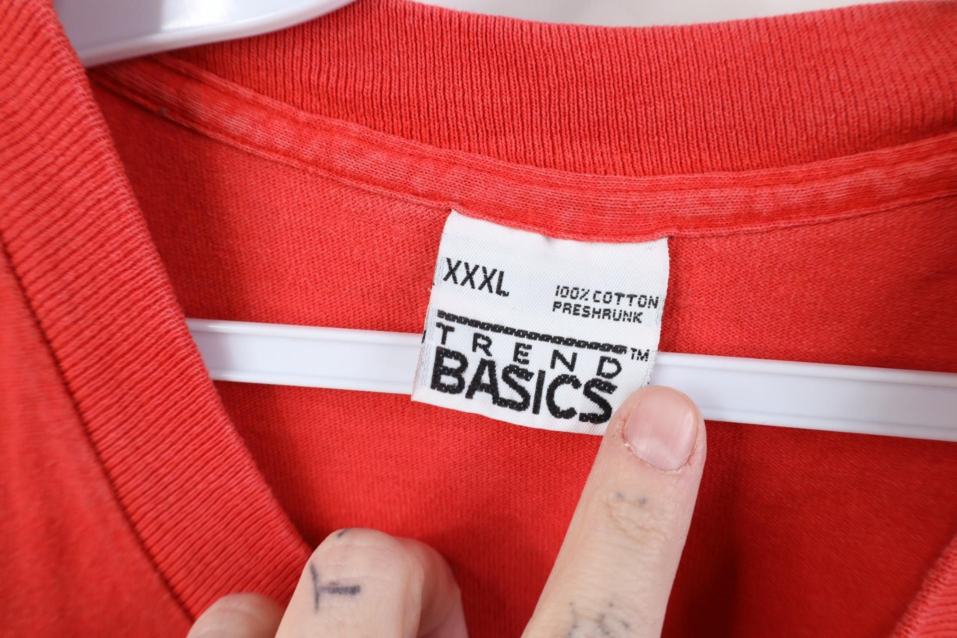 Vintage Vintage 90s Streetwear Blank Cotton Pocket T-Shirt Red USA Size US XXL / EU 58 / 5 - 5 Thumbnail