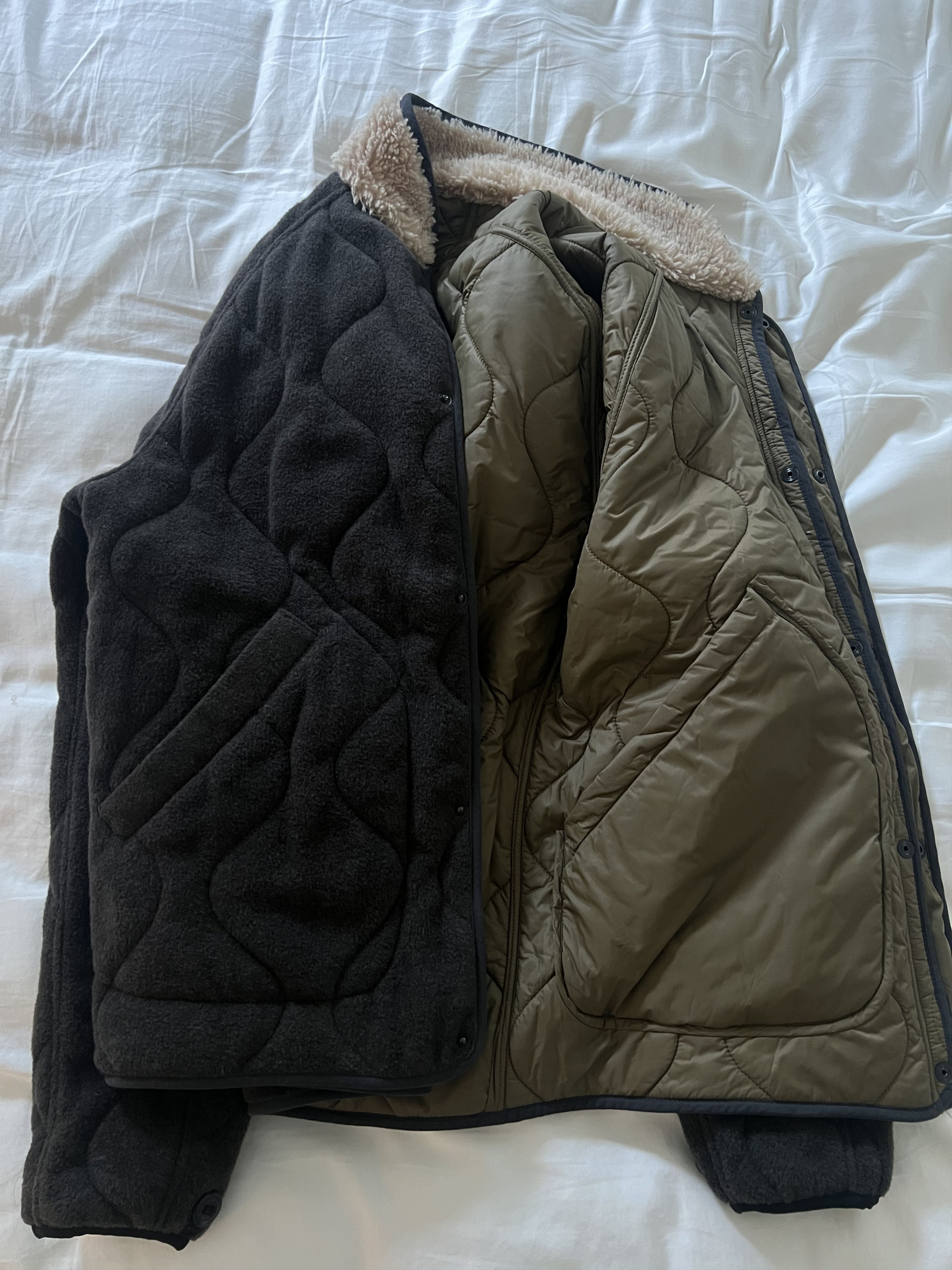 Rag & Bone Rag & Bone Quilted Fleece Jacket with Sherpa Collar Size US M / EU 48-50 / 2 - 4 Thumbnail