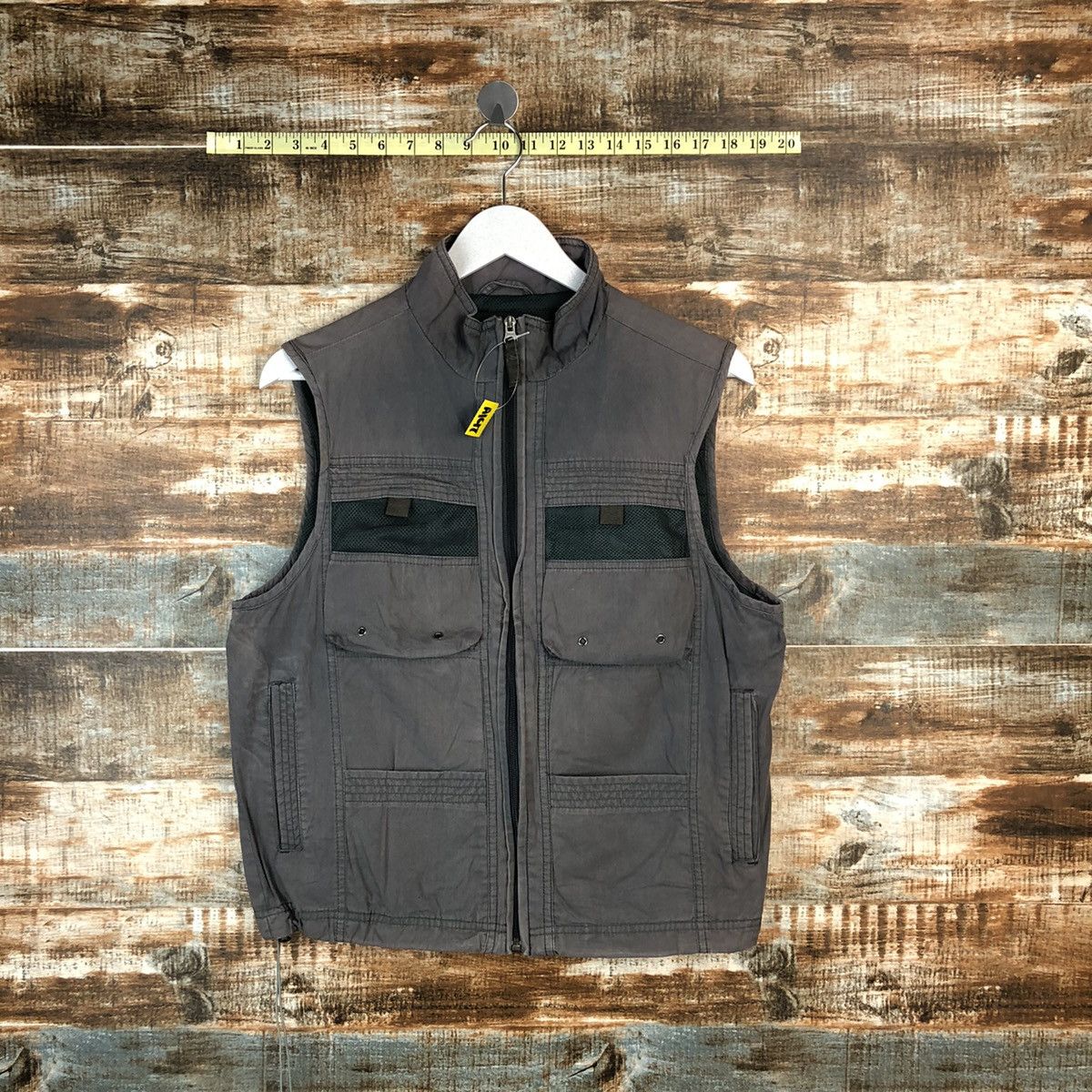 First Down faded Grey multipocket Vest #A1617