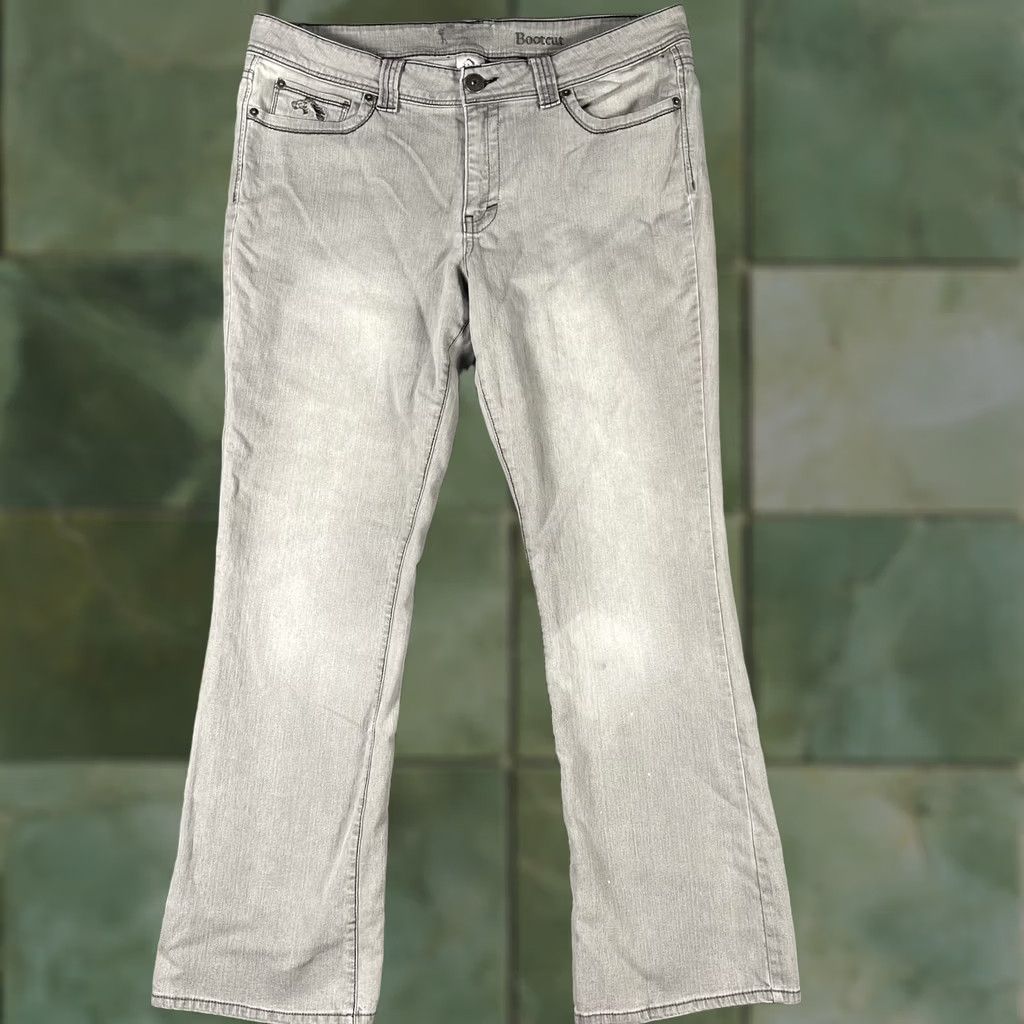 Jordache Jordache Jeans Womens 14 Gray Bootcut Stretch Embroidered Pocket Casual Pants Size 36" / US 14 / IT 50 - 1 Thumbnail