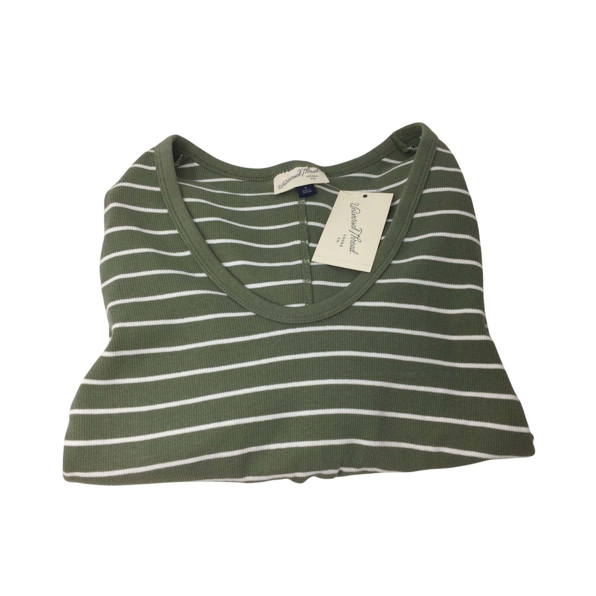 Other Women's Universal Thread Green and White Striped Long Sleeve Size S / US 4 / IT 40 - 2 Thumbnail