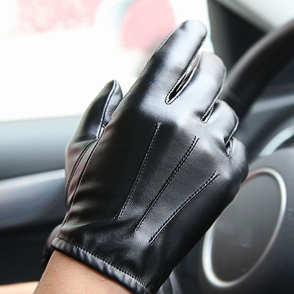 Other Breathable Warm Driving PU Leather Gloves Size ONE SIZE - 1 Thumbnail