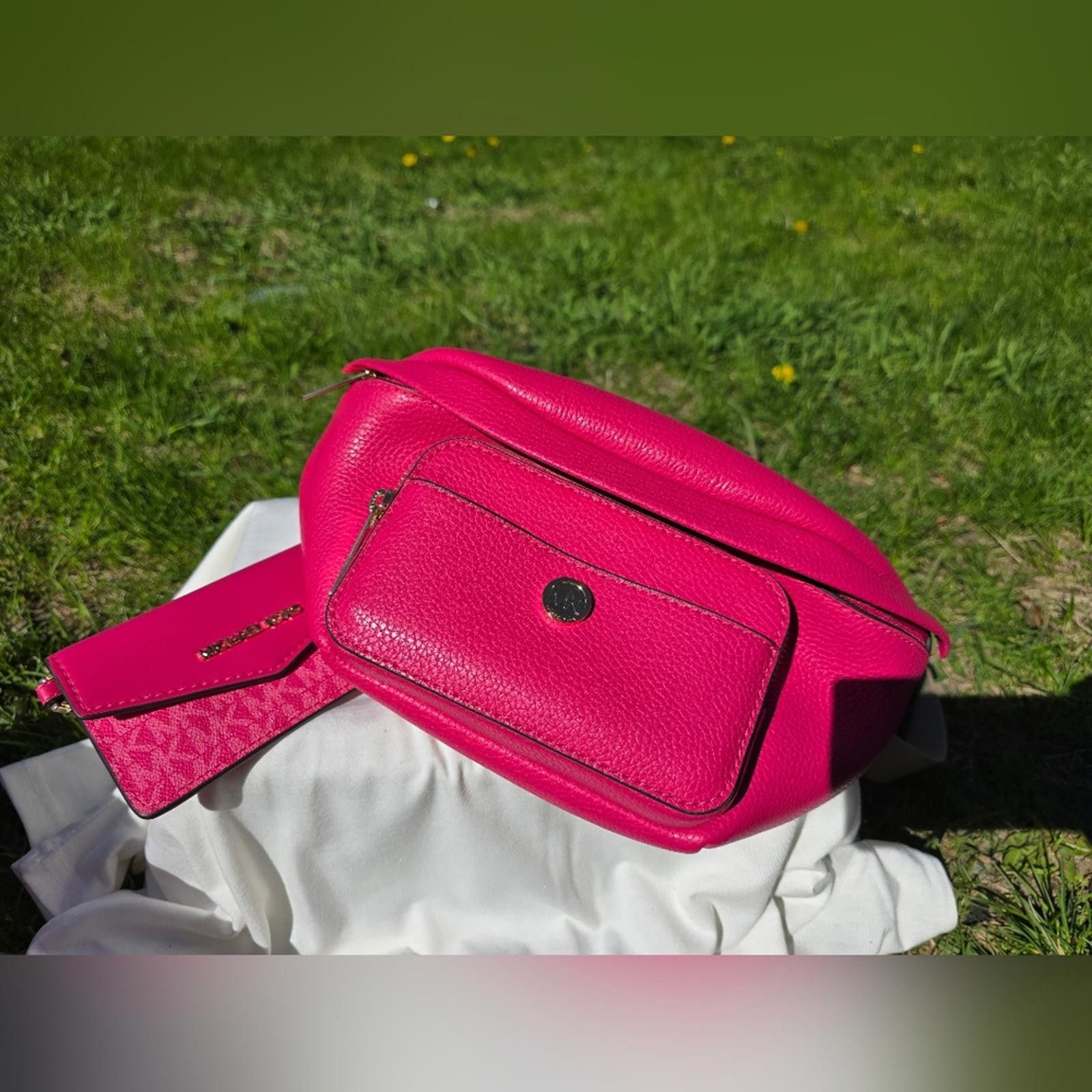 Michael Kors Michael Kors Pink Maisie Large Pebbled 2-in-1 Sling Pack Size ONE SIZE - 7 Thumbnail