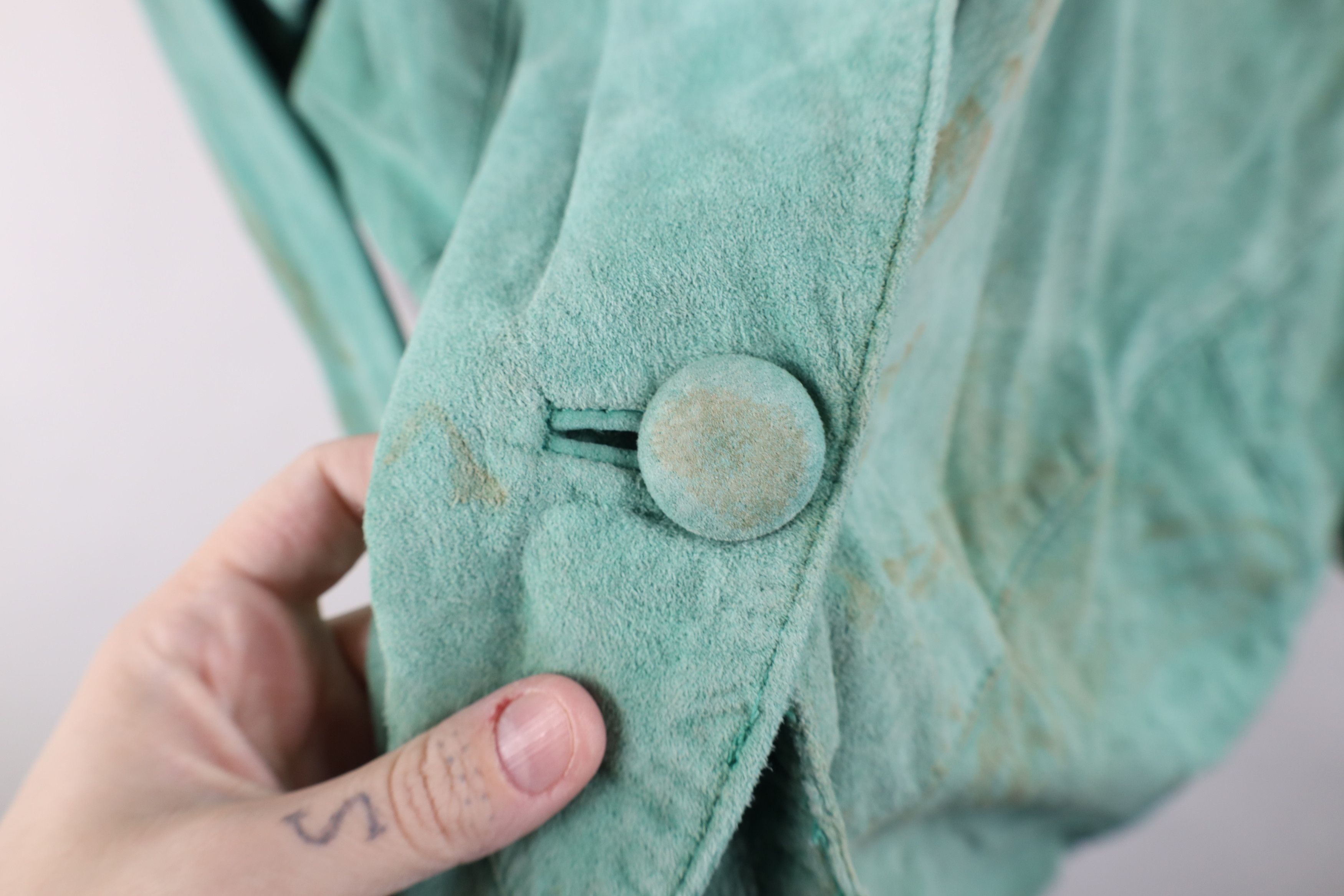 Vintage Vintage 80s Mid Mod Suede Leather Blazer Jacket Coat Size M / US 6-8 / IT 42-44 - 7 Thumbnail