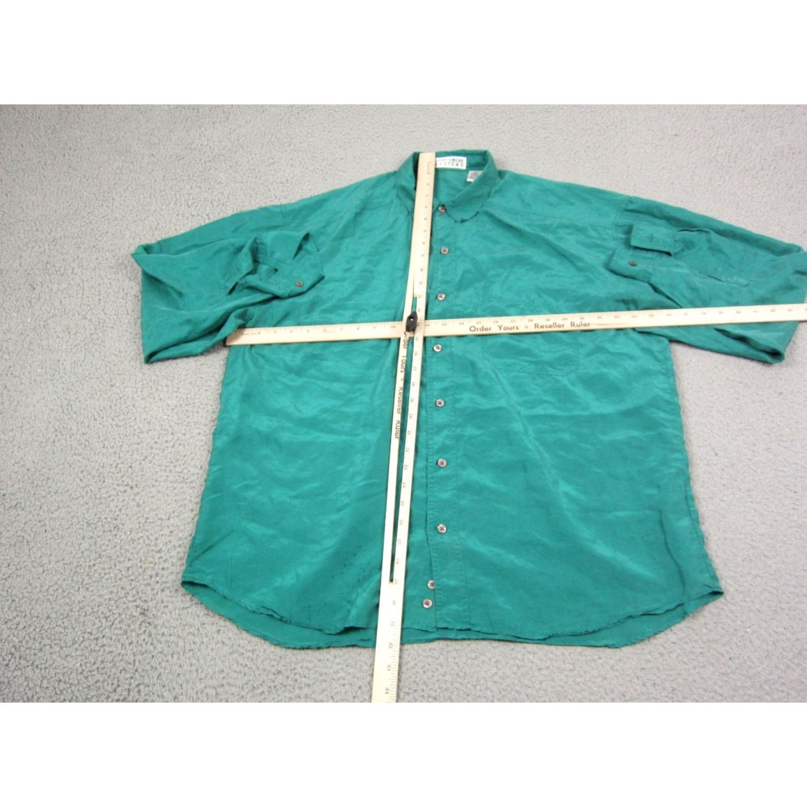 Vintage VINTAGE Sportswear Systems Shirt Mens XL Green 100% Silk Button Up 90s Size US XL / EU 56 / 4 - 7 Thumbnail