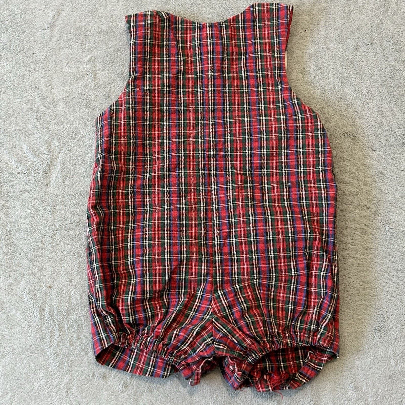 Disney Vintage 90s Plaid Picnic Stripe Romper Baby Toddler 6-9month Size US 26 / EU 42 - 6 Thumbnail