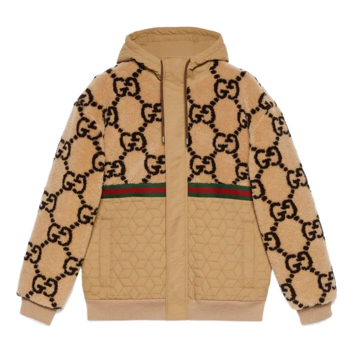 Gucci o1mt1gz0625 GG Jacquard Jacket in Ebony Beige Size US M / EU 48-50 / 2 - 1 Preview