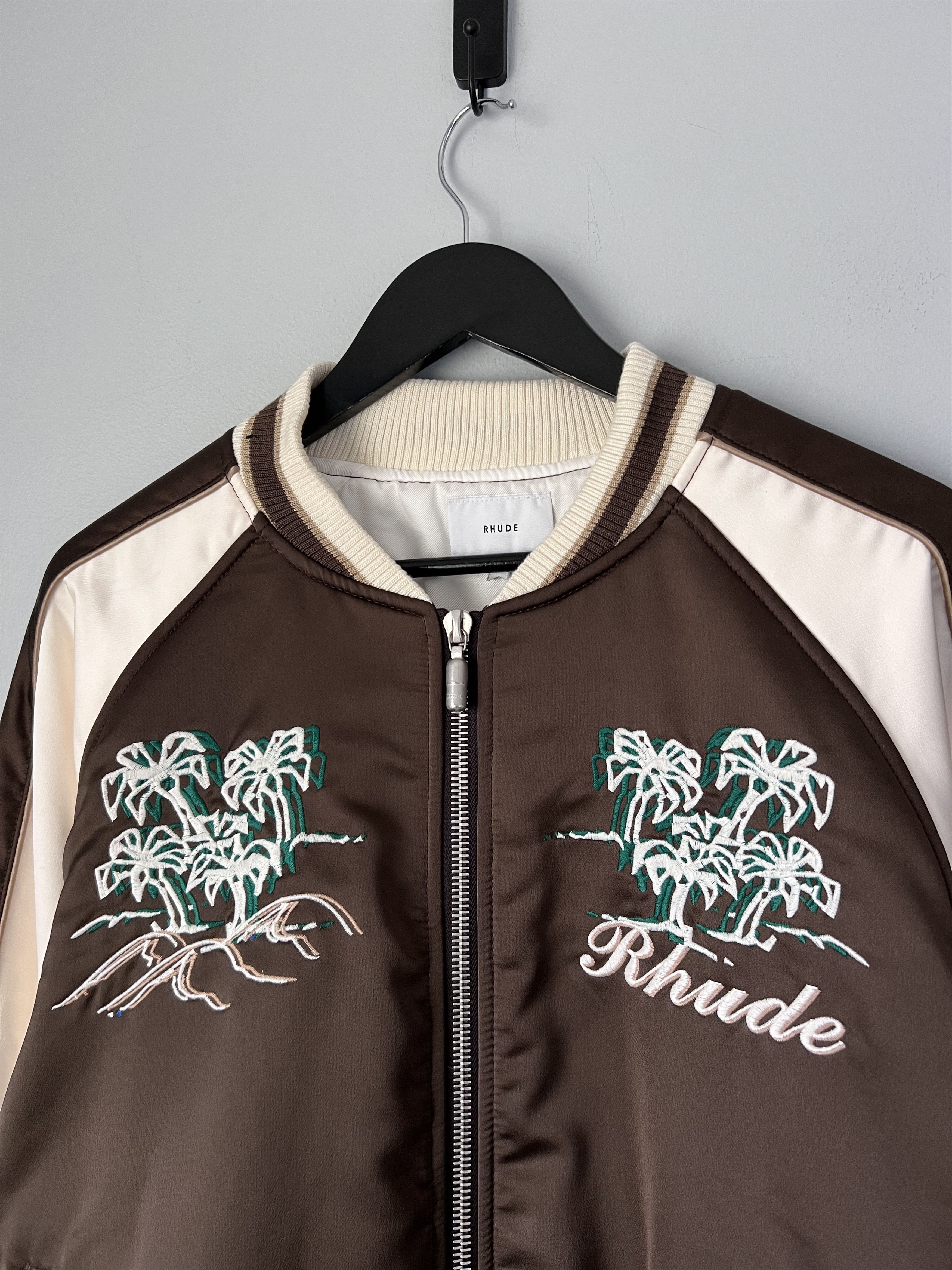 Rhude Rhude Crepe Satin Souvenir Jacket in Brown Size US M / EU 48-50 / 2 - 2 Thumbnail