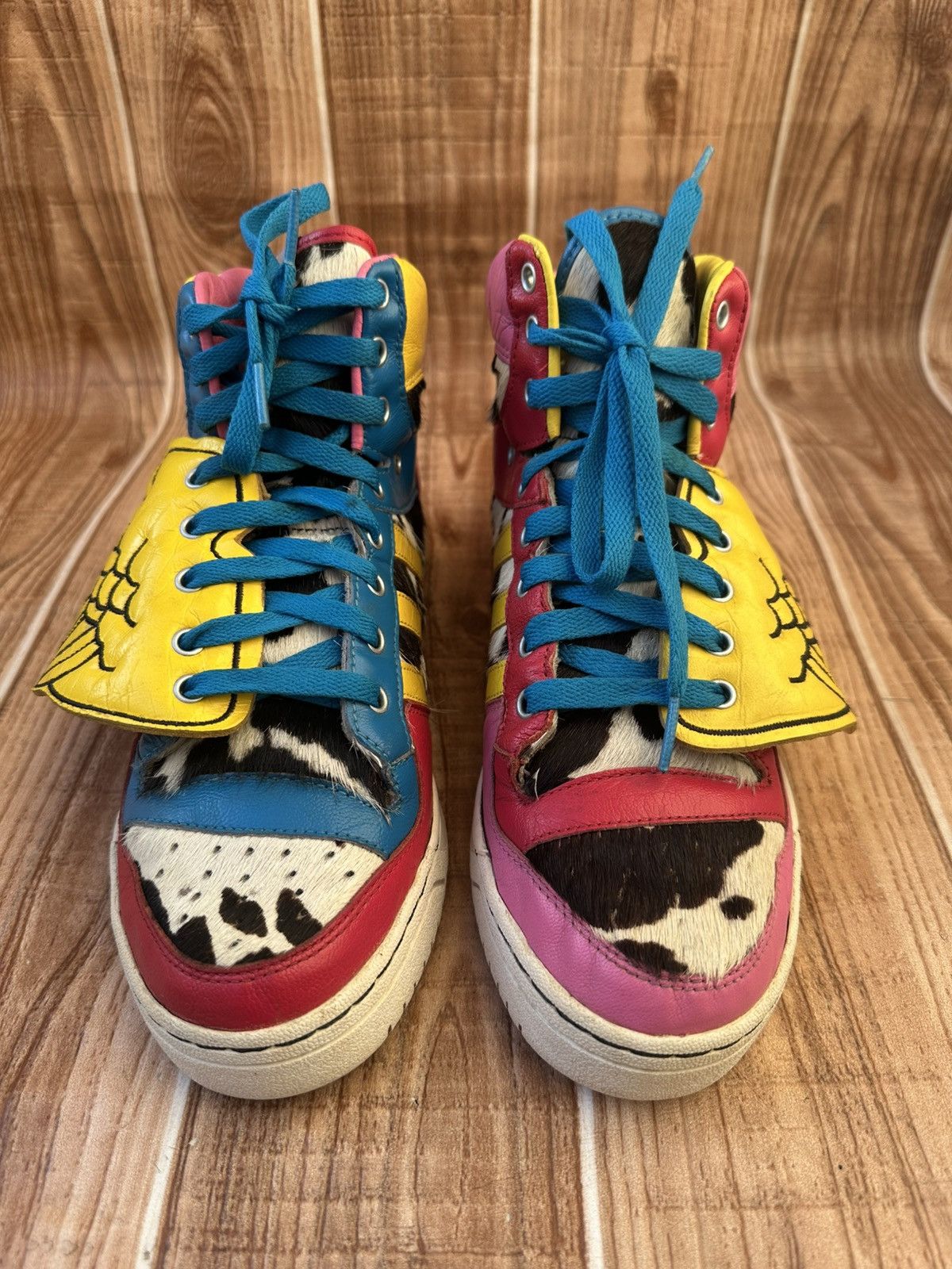 Adidas × Jeremy Scott Adidas Jeremy Scott 2NE1 Wings Avant Garde High Sneakers Size US 8.5 / EU 41-42 - 4 Thumbnail
