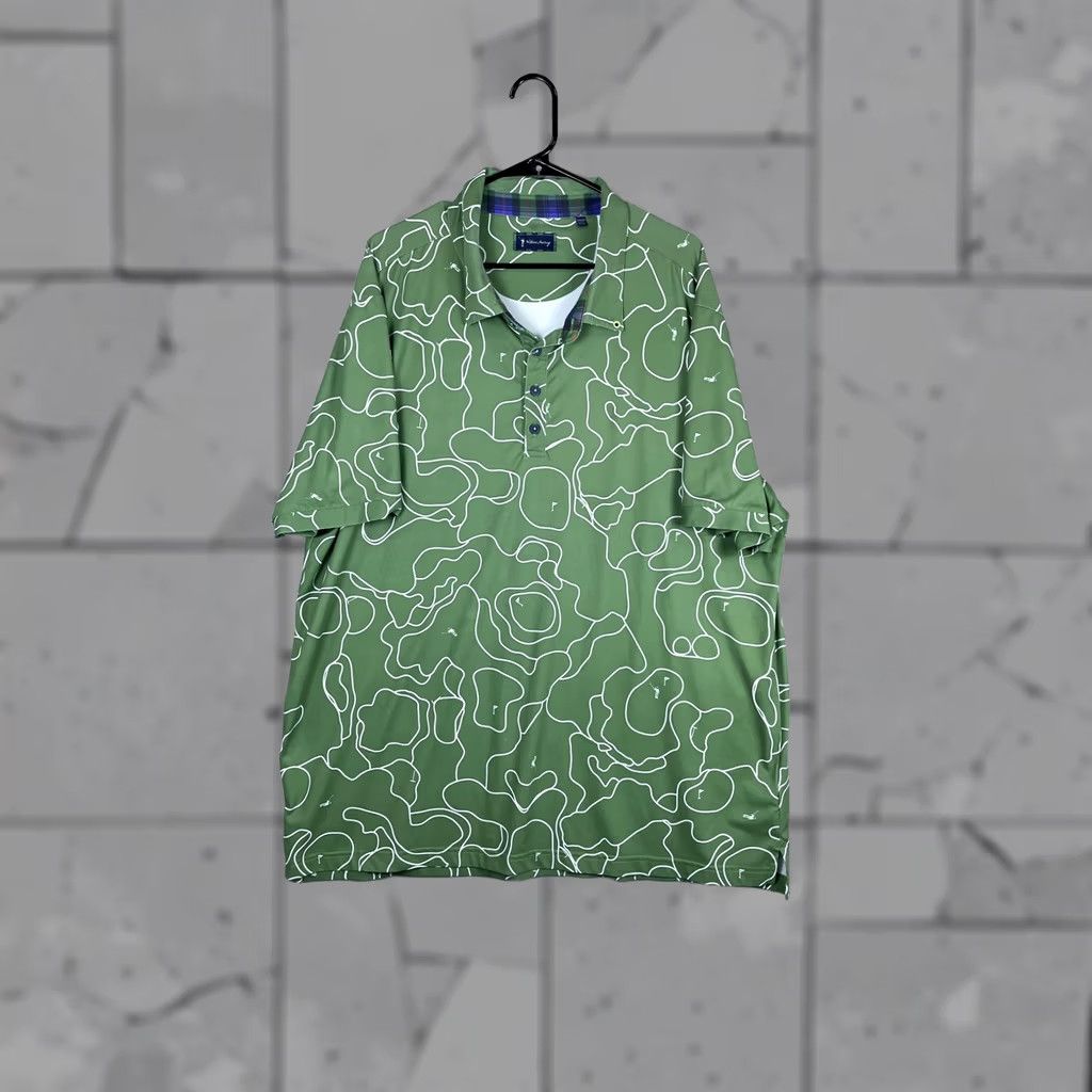 Vintage William Murray Golf Polo Shirt Mens 2XL Green Print Short Sleeve Performance Size US XXL / EU 58 / 5 - 1 Thumbnail
