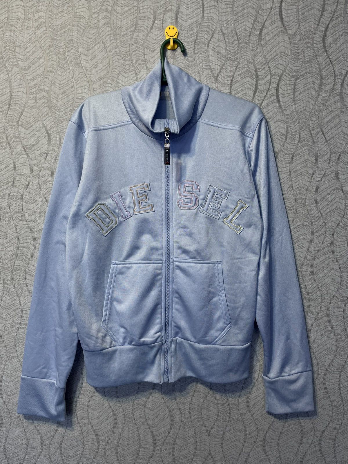 Diesel × Vintage Vintage Diesel Women’s Blue Y2K Zip Track Jacket Size M / US 6-8 / IT 42-44 - 2 Thumbnail