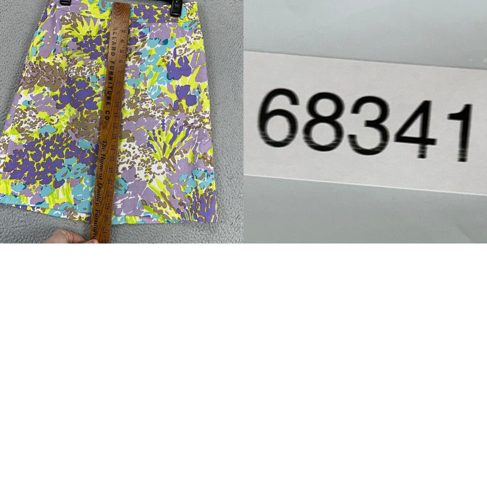 Talbots Talbots Mini Skirt Womens 2 Lavender Yellow Floral Pencil Cotton Skirt Short Purple Mens Womens Girls Boys Size 26" / US 2 / IT 38 - 8 Thumbnail