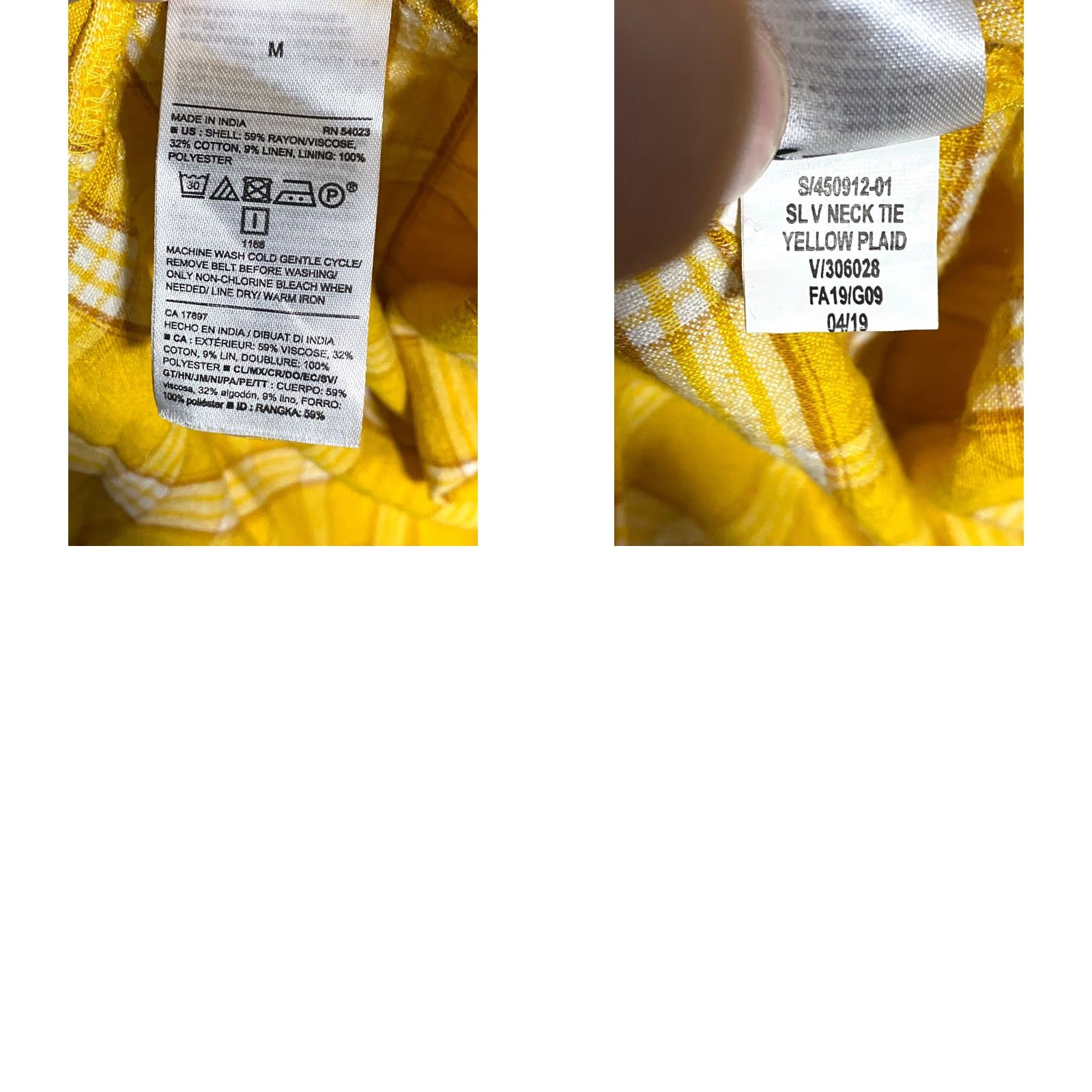 Old Navy Old Navy Yellow Plaid Cami Belted Dress M Women's Midi Sleeveless Sundress Spring Summer Casual Size M / US 6-8 / IT 42-44 - 8 Thumbnail