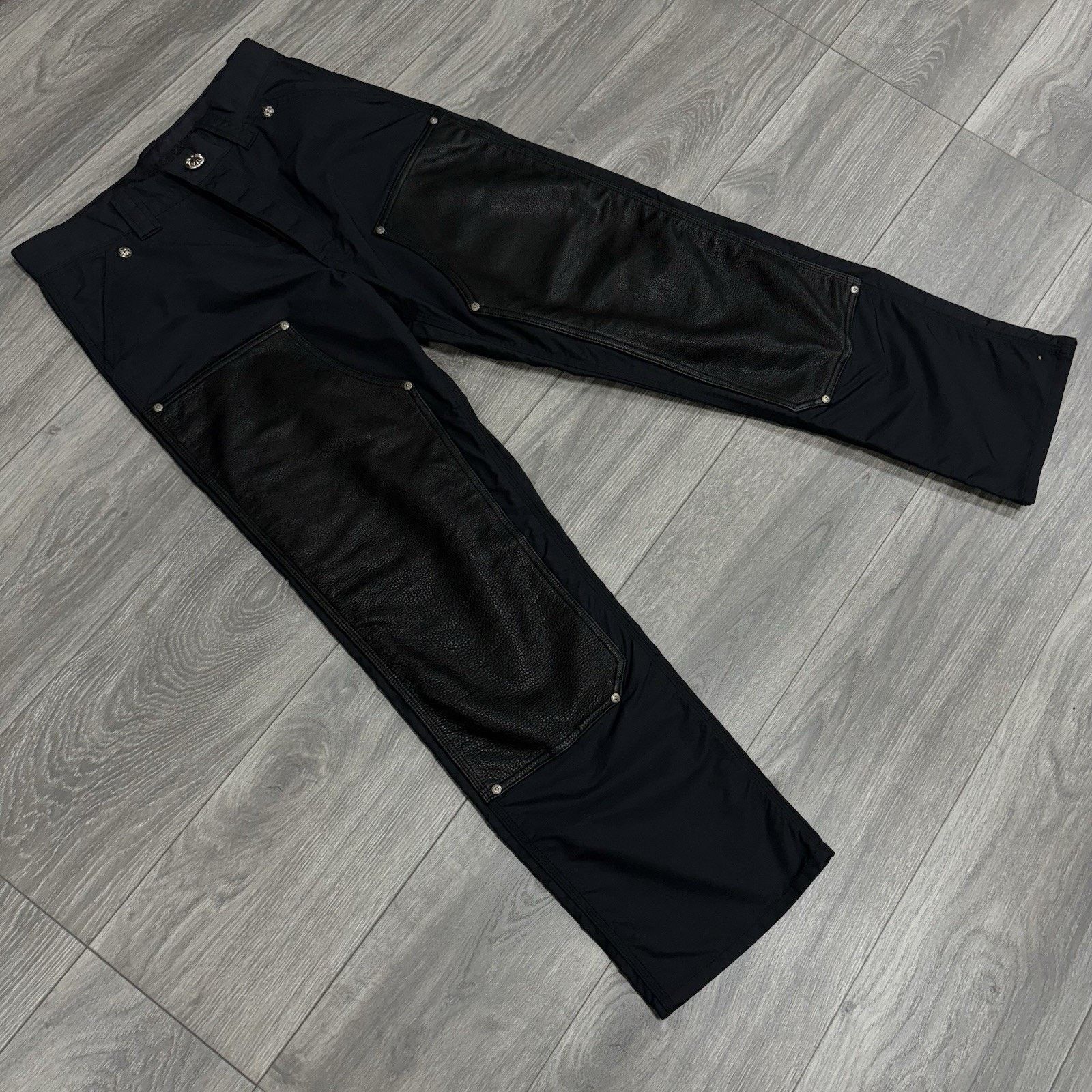 Chrome Hearts Chrome Hearts Leather Knee Carpenter Pants | WORN 1-3X Size US 30 / EU 46 - 2 Thumbnail