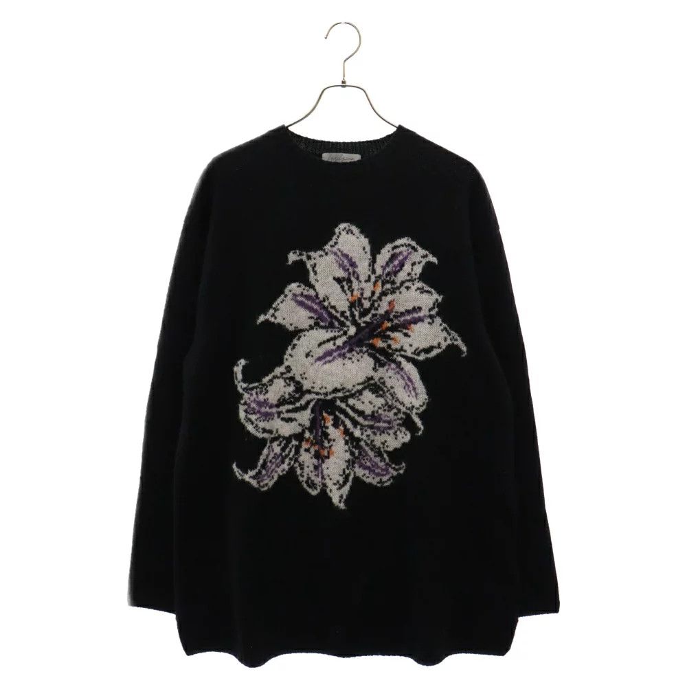 image of Yohji Yamamoto Pour Homme 22Aw Crew Neck Knit in Black, Men's (Size Large)