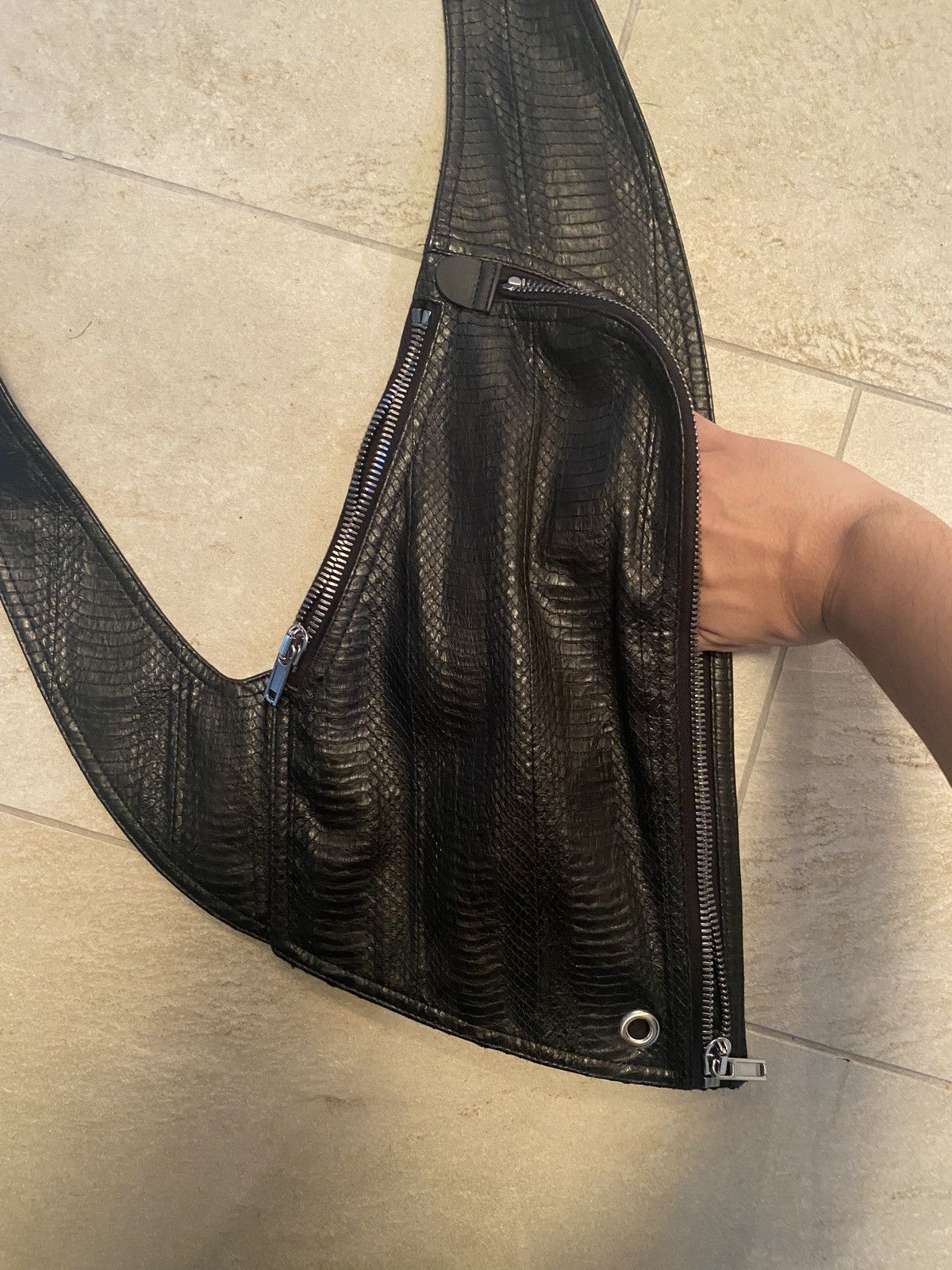 Rick Owens Rick Owens Bauhaus Vest In Python Snakeskin Size US M / EU 48-50 / 2 - 9 Thumbnail
