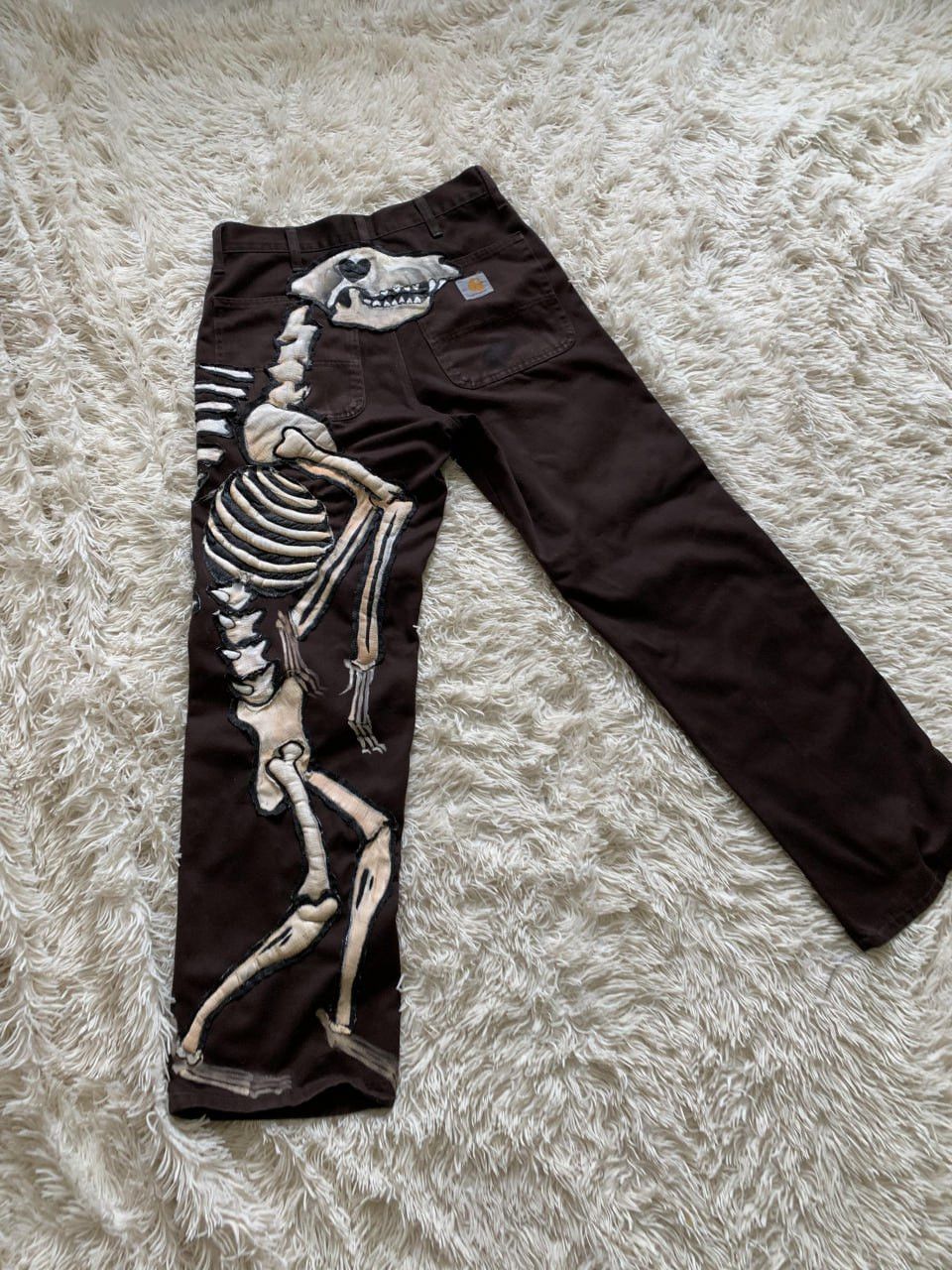 Carhartt Carhartt custom jeans "Bones" by Kirilyuk Ruslana Size US 28 / EU 44 - 1 Thumbnail