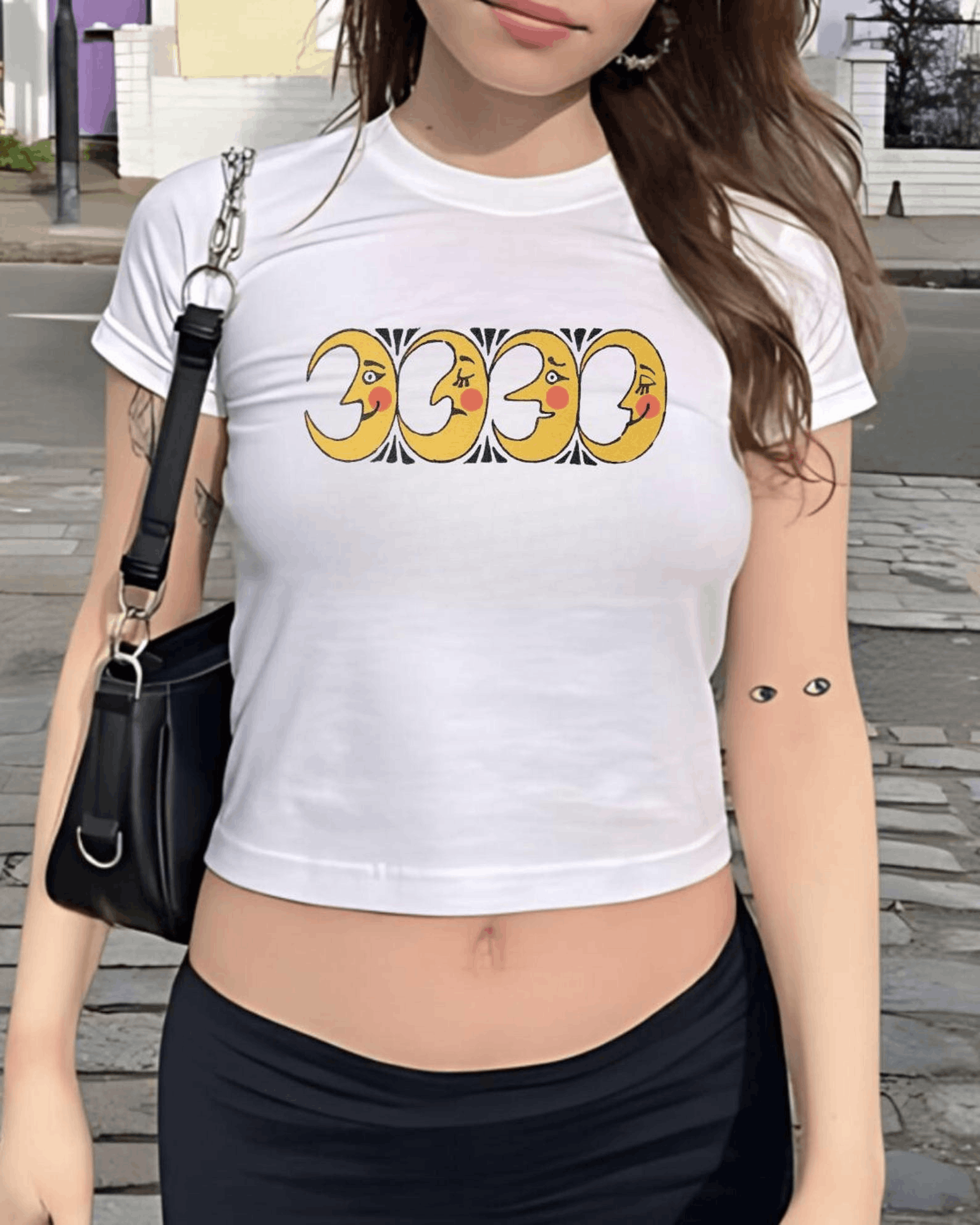 Other Vintage Moon Baby Tee Size XL / US 12-14 / IT 48-50 - 2 Thumbnail