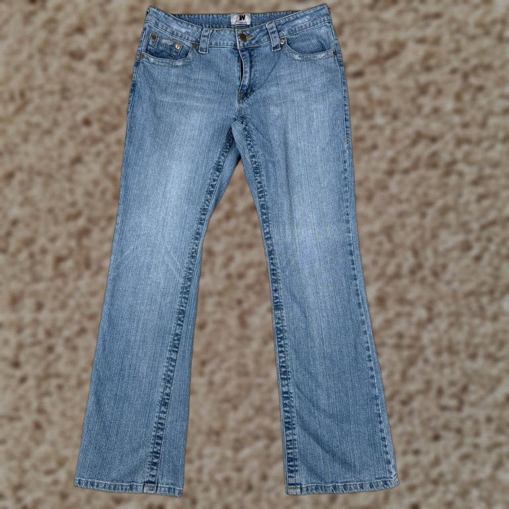 Vintage Junction West Jeans Womens 12 Blue Denim Bootcut Mid Rise Cotton Blend 32x31 Jeans Womens Size 34" / US 12 / IT 48 - 1 Thumbnail