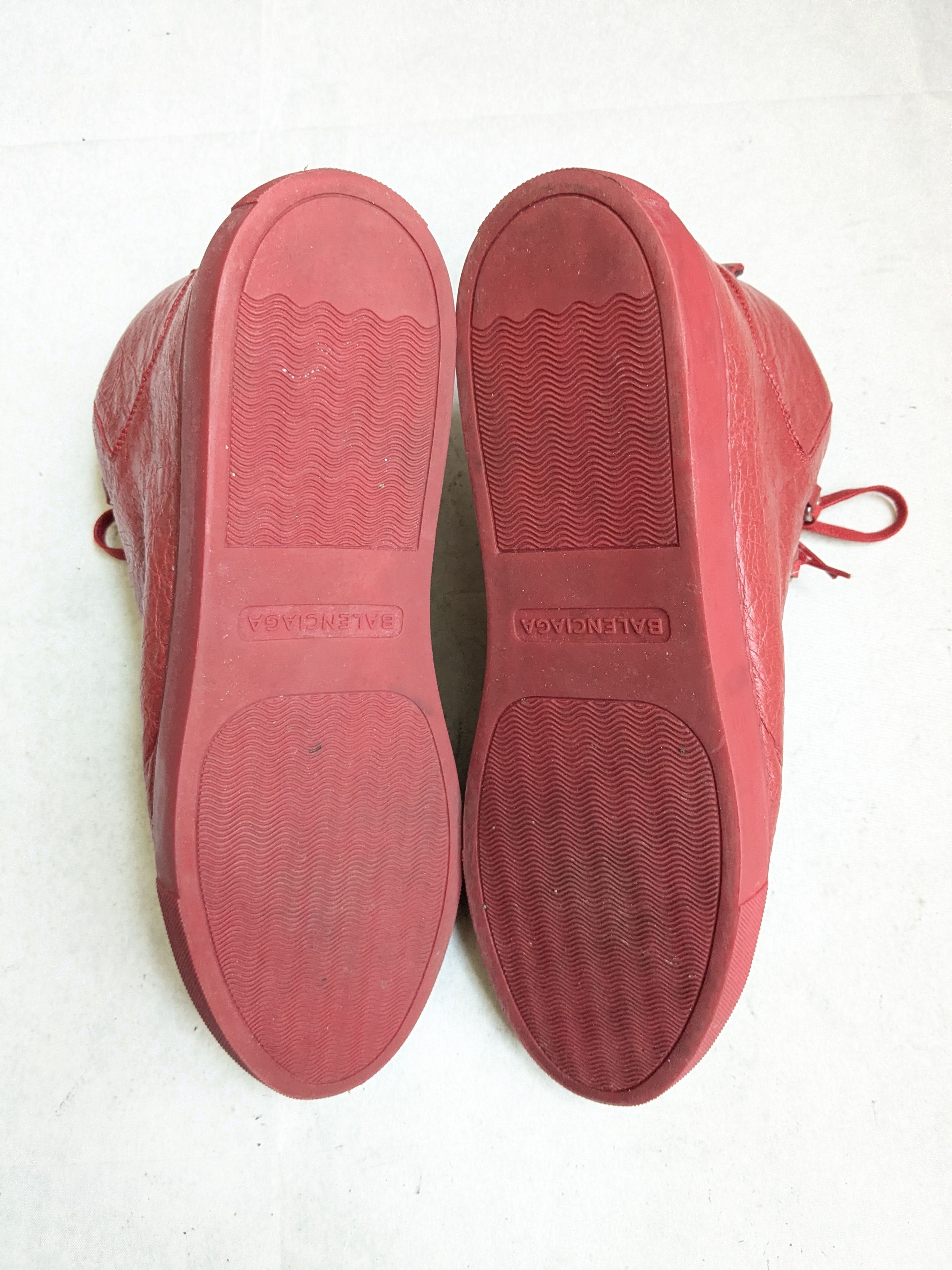 Balenciaga Balenciaga Arena Sneakers Red 14 High Tops Leather Size US 14 / EU 47 - 11 Thumbnail