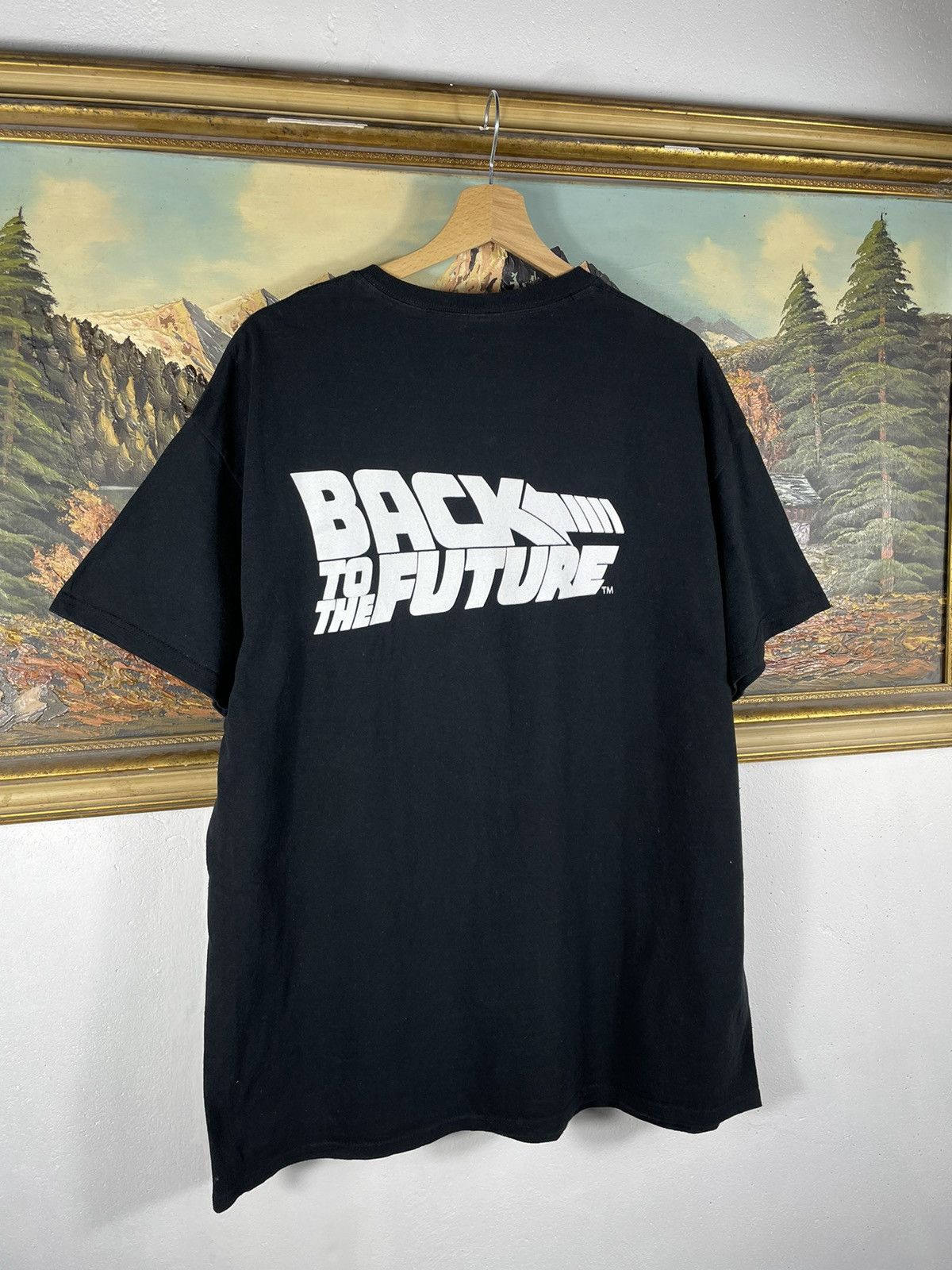 Band Tees × Vintage Black Vintage Retro Y2k 00s T shirt Tee Back To The Future Size US XL / EU 56 / 4 - 7 Thumbnail