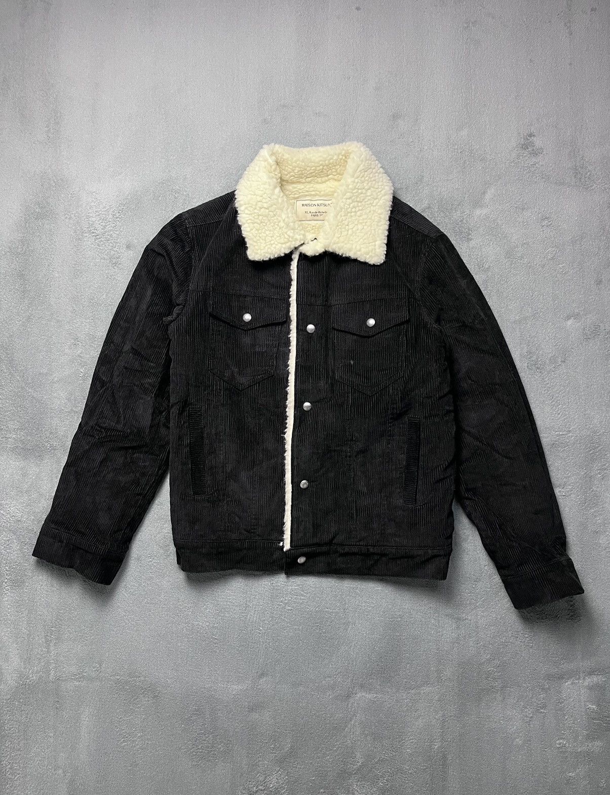 Maison kitsune corduroy trucker jacket deals