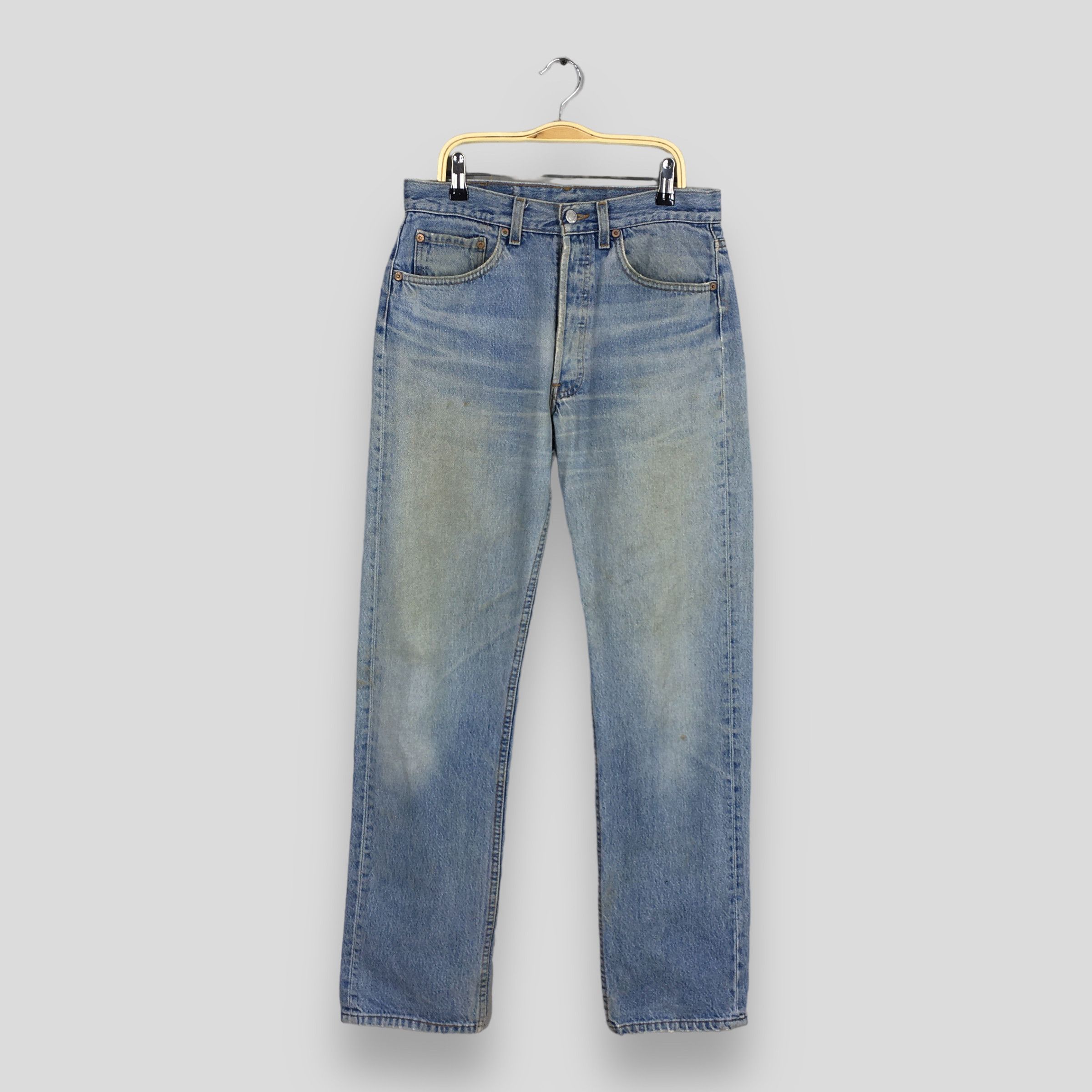 Size 29x30 Vintage 90s Levi's 501 Faded Blue Jeans
