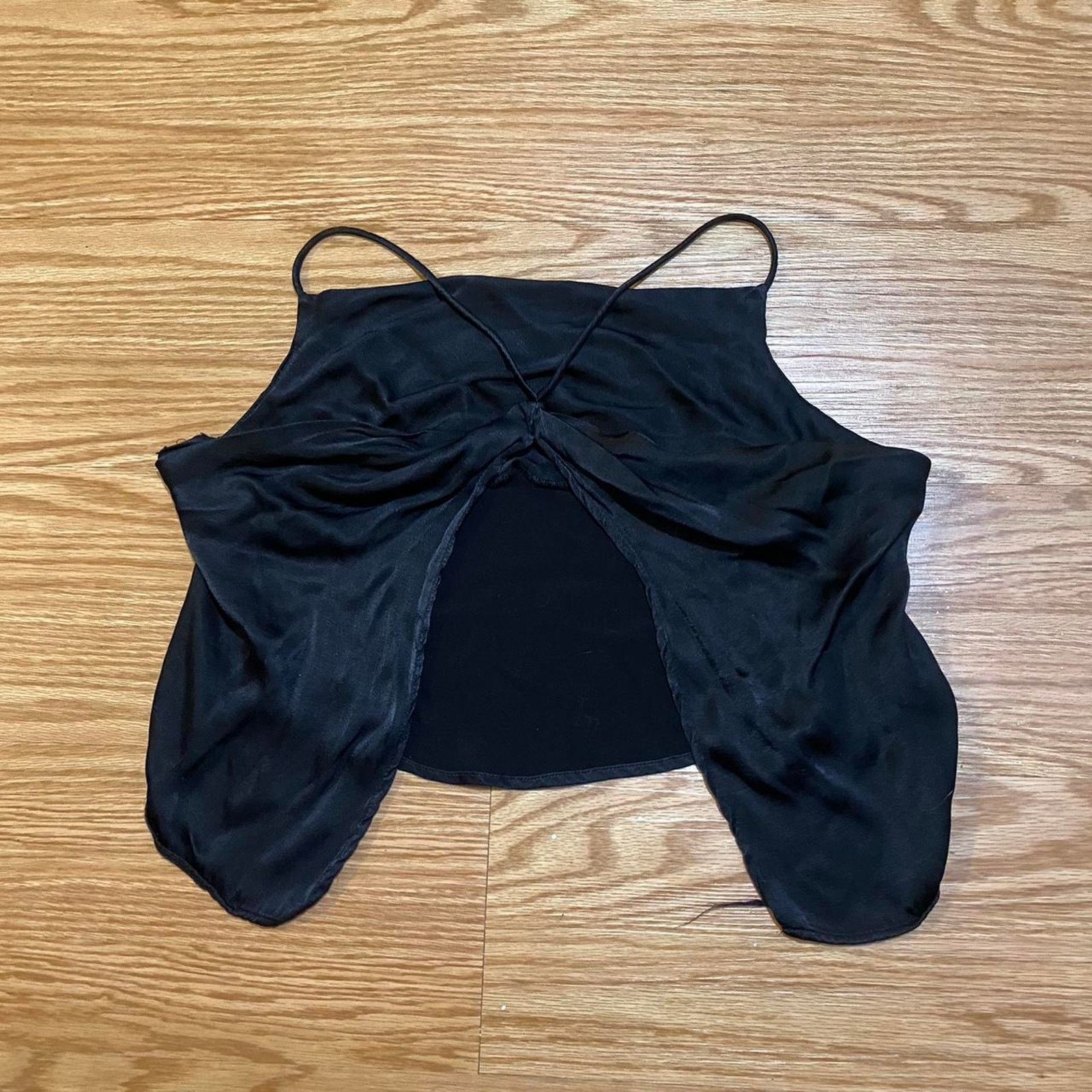 Zara Zara black satin cami top Size M / US 6-8 / IT 42-44 - 2 Thumbnail