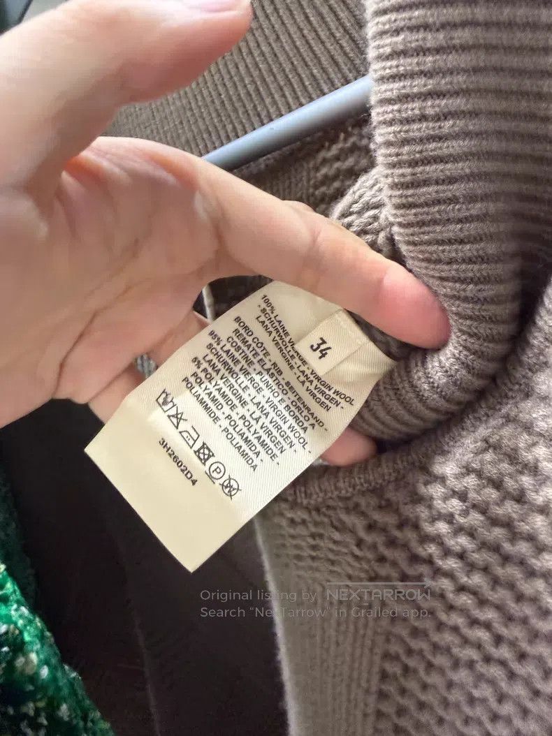 Hermes Hermes Cashmere Camel-Color Cloak with Elephant Grey Size XXS / US 00 / IT 34 - 4 Thumbnail