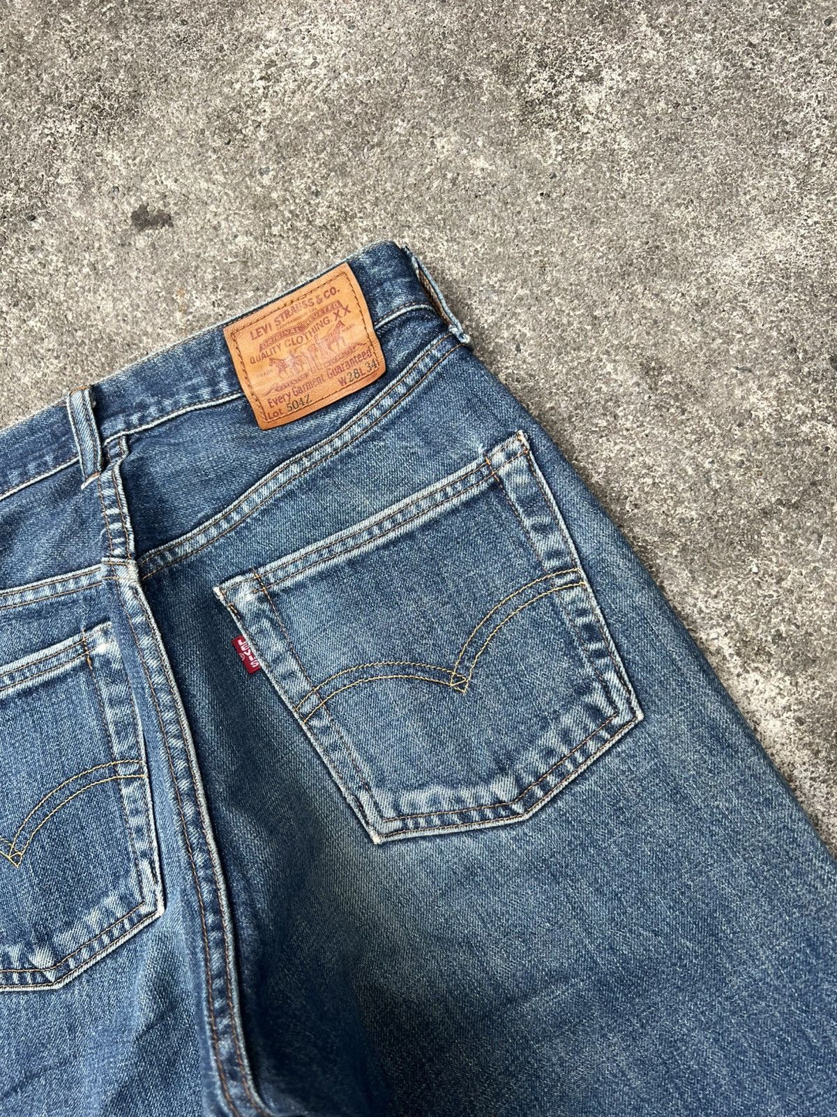 Levi's Vintage 90’s Levis 504Z Big E Selvedge Distressed Jean Size US 28 / EU 44 - 21 Thumbnail