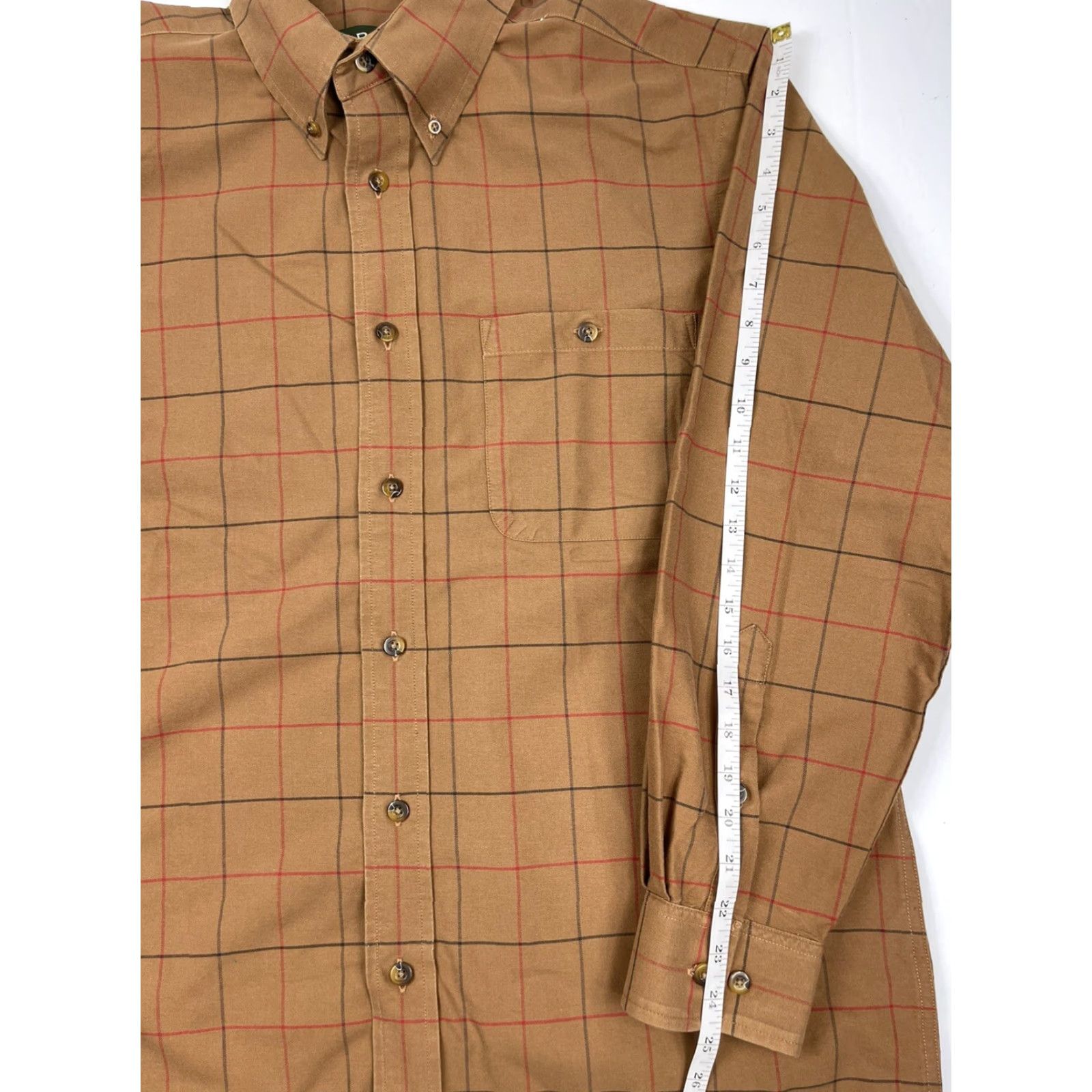 Orvis Orvis Shirt Button-Up Plaid Flannel Mens L Brown Cotton Casual Collared Size US L / EU 52-54 / 3 - 6 Thumbnail