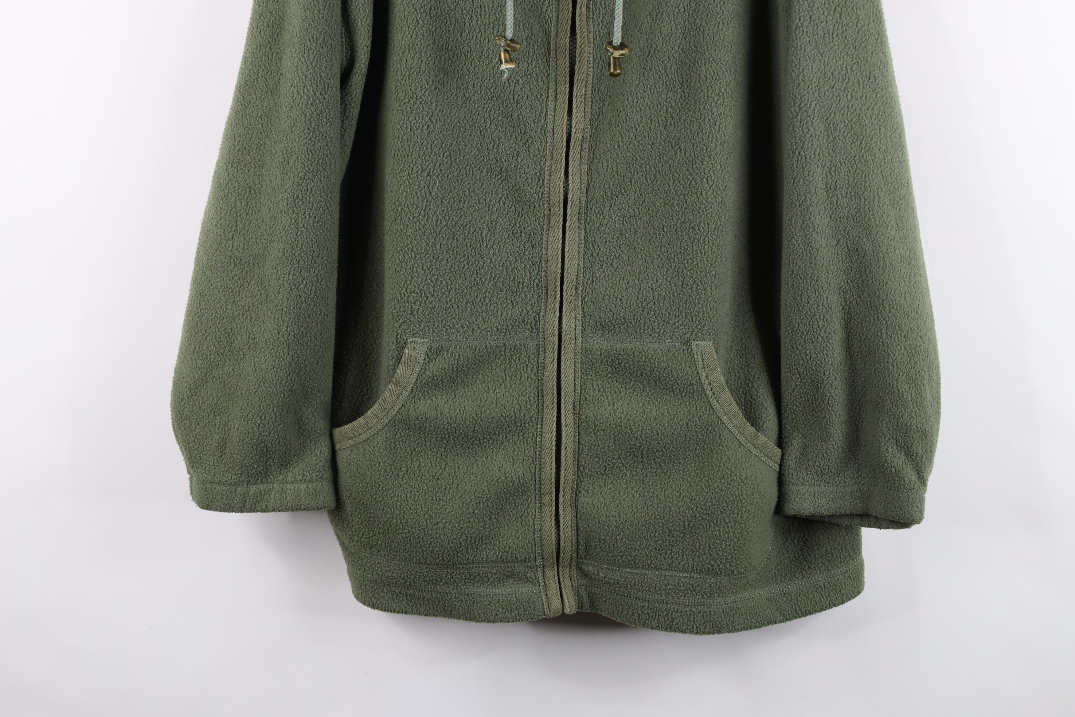 Vintage Vintage 90s Streetwear Blank Full Zip Fleece Hoodie Size L / US 10 / IT 46 - 3 Thumbnail
