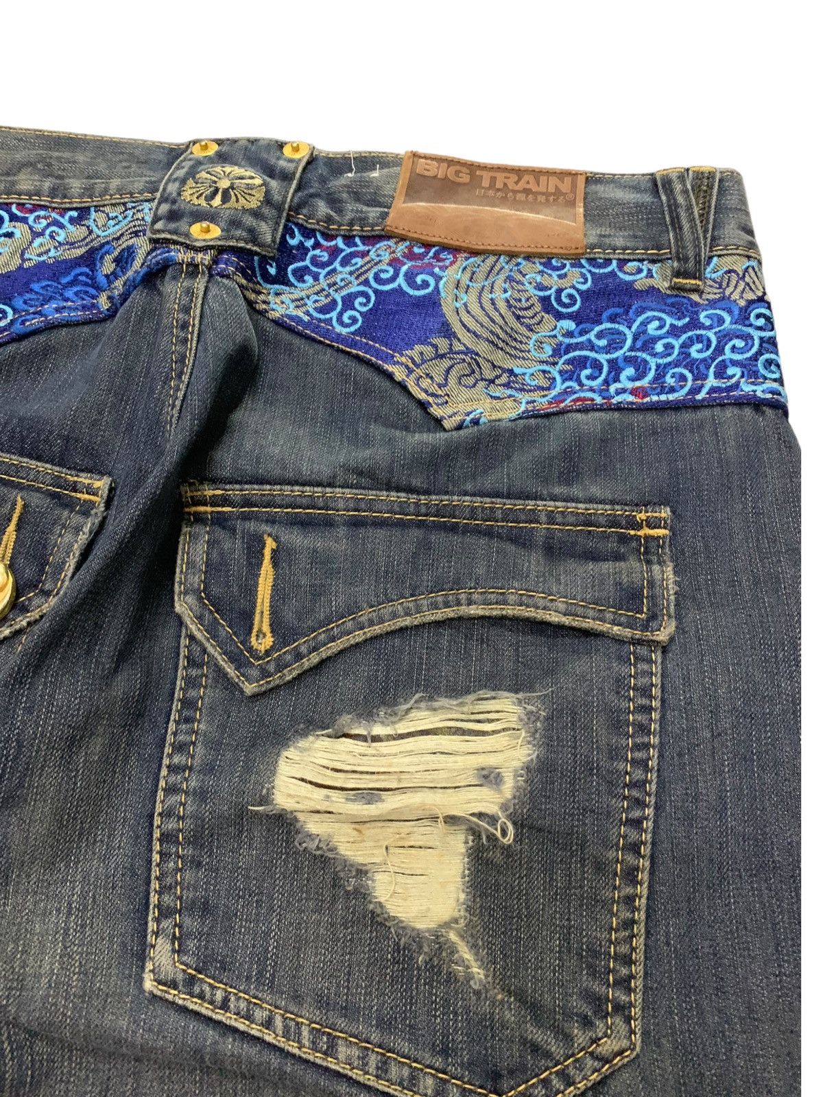 Japanese Brand × Kapital Osaka Big Train Japan Distressed Loose Crafted Jeans Size US 32 / EU 48 - 14 Thumbnail