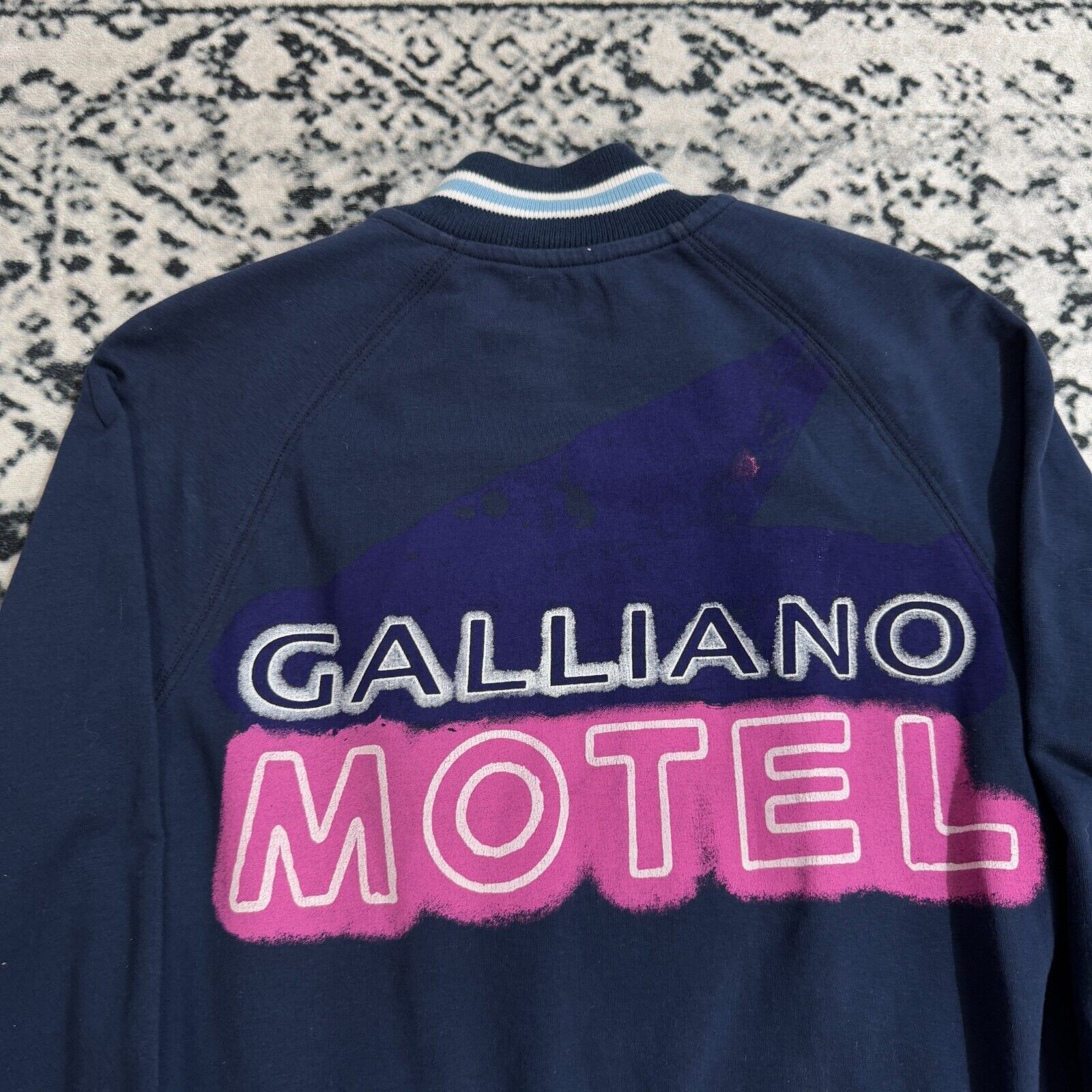 John Galliano × Vintage Vintage Galliano Navy Cotton Bomber Jacket Size XXS Y2K 90s Size US XXS / EU 40 - 5 Thumbnail
