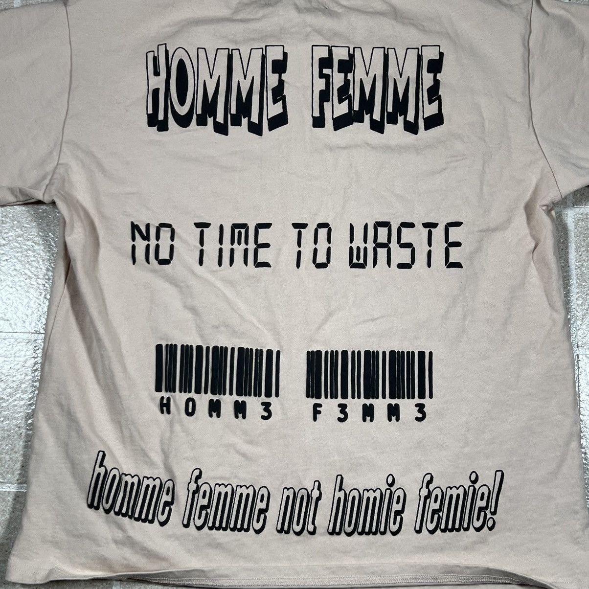Homme + Femme La Homme Femme All Over Print Logo Cream T Shirt Size Large Size US L / EU 52-54 / 3 - 4 Thumbnail