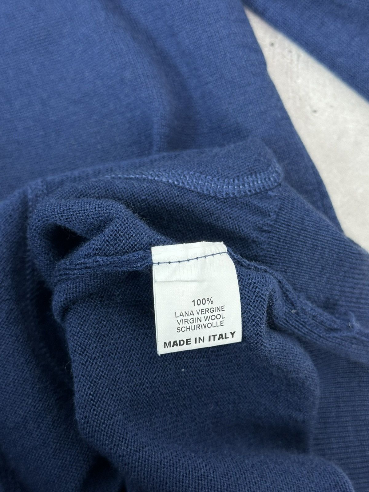 Gran Sasso × Vintage Gran Sasso Vintage Made in Italy Knit Wool Navy Cardigan Size US M / EU 48-50 / 2 - 9 Thumbnail