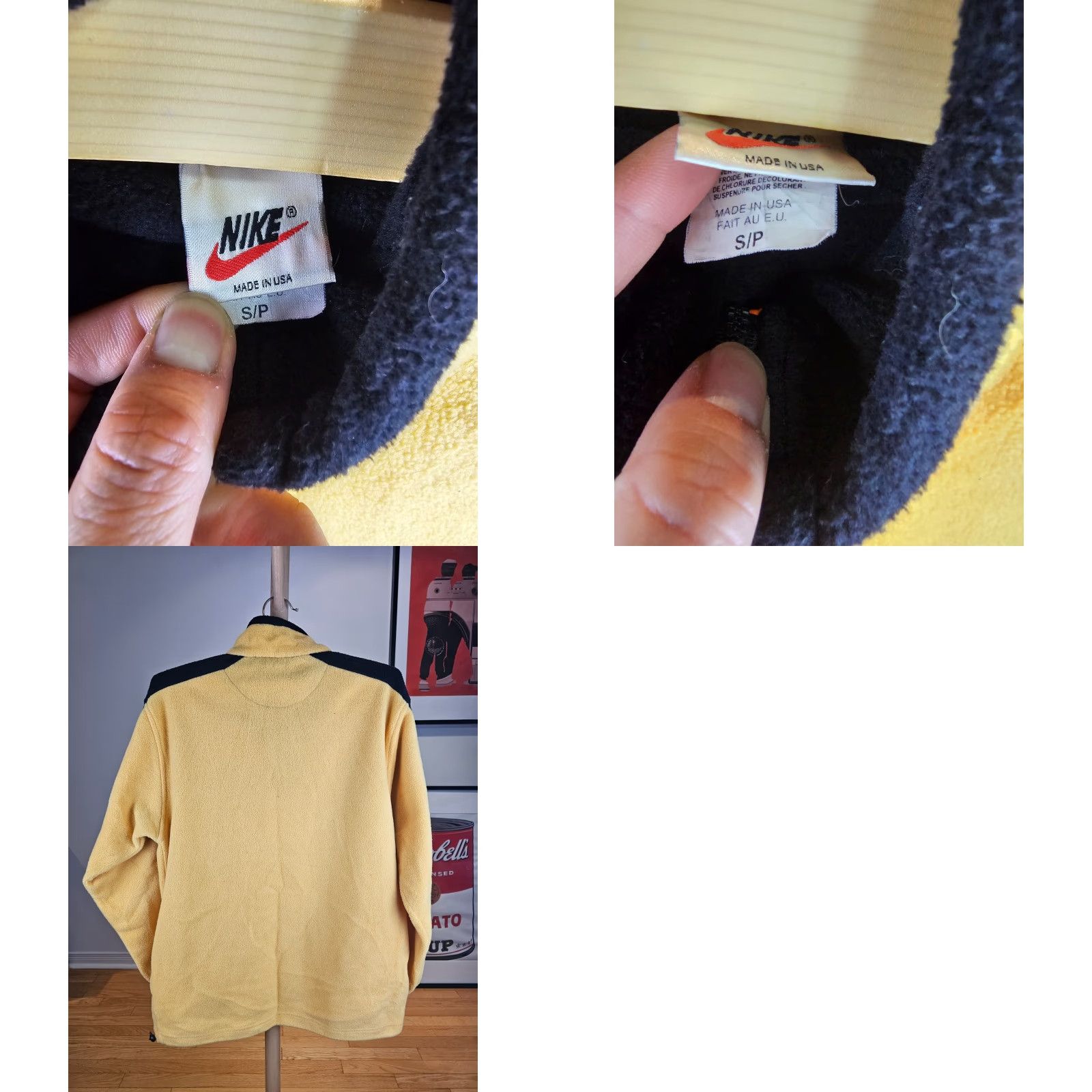 Nike VINTAGE Nike Yellow Half Zip Up Pullover Fleece SZ Small Made in USA Sweatshirt Men S Shirt Size US S / EU 44-46 / 1 - 8 Thumbnail