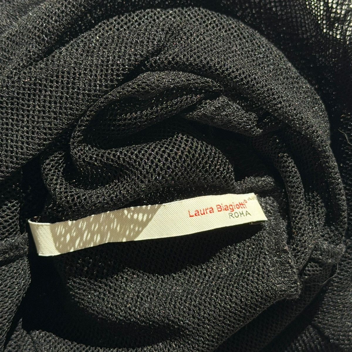 Laura Biagiotti Mesh stretch textured turtleneck Size L / US 10 / IT 46 - 4 Thumbnail