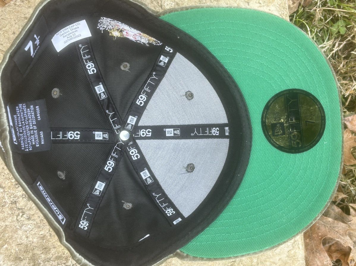Supreme 🔥Supreme 2022 World Champions Green Velour New Era 7 1/2 Size ONE SIZE - 9 Thumbnail