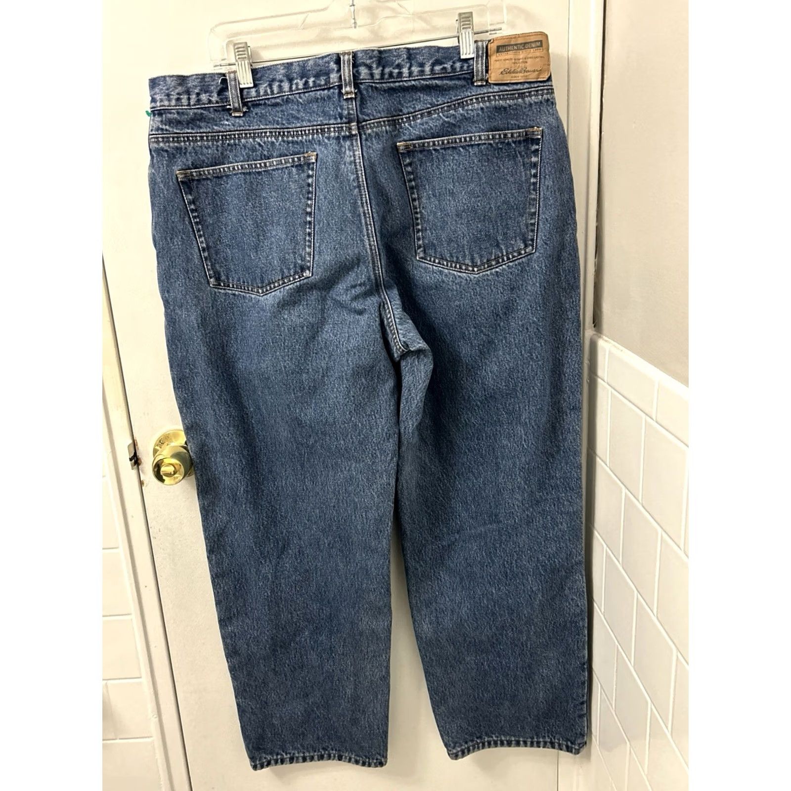 Eddie Bauer VINTAGE Eddie Bauer Jeans Mens 38x30 Blue Flannel Lined Relaxed Fit Denim 5-Pocket Zip Button Cotton Denim Size US 38 / EU 54 - 6 Thumbnail