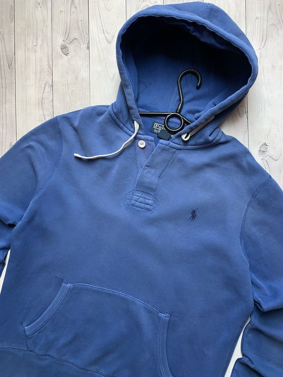 Polo Ralph Lauren × Vintage Vintage hoodie polo Ralph Lauren blue logo size M Size US M / EU 48-50 / 2 - 2 Thumbnail