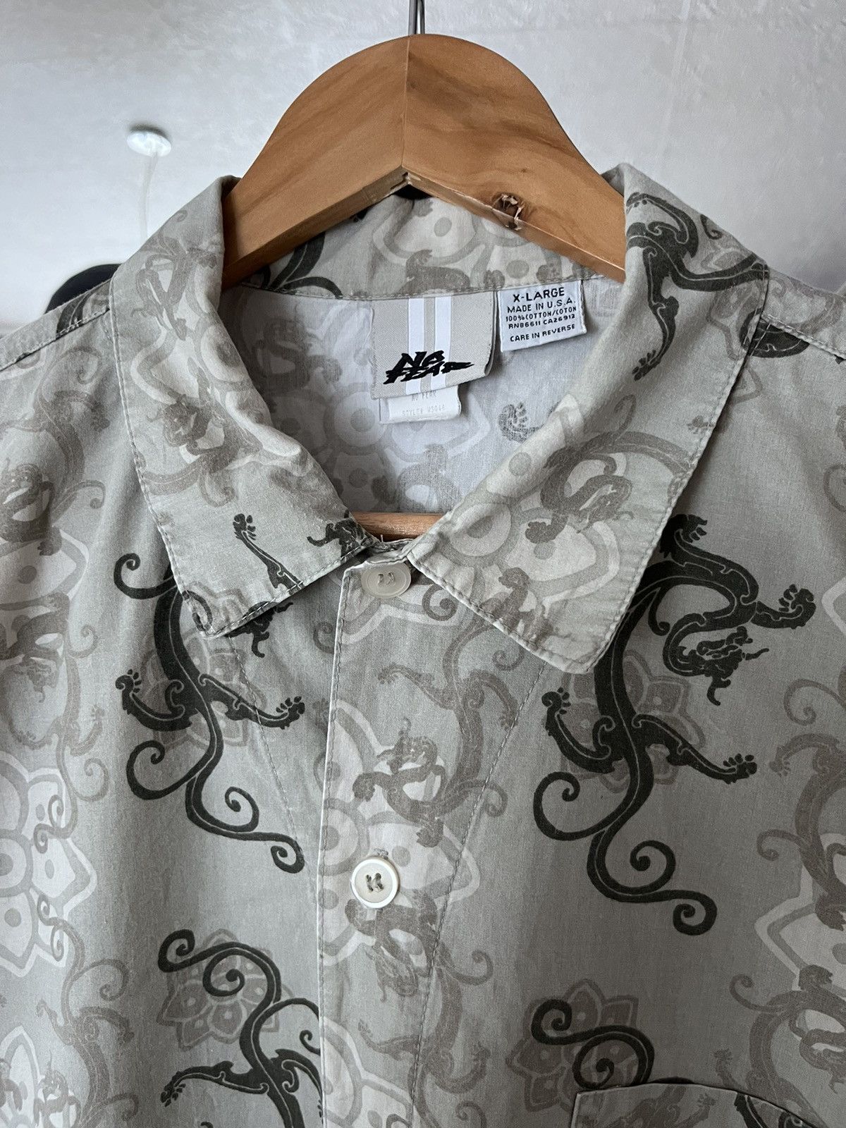 No Fear Vintage 90’s No Fear Dragon Hawaiian Style Button Up Size US XL / EU 56 / 4 - 4 Thumbnail