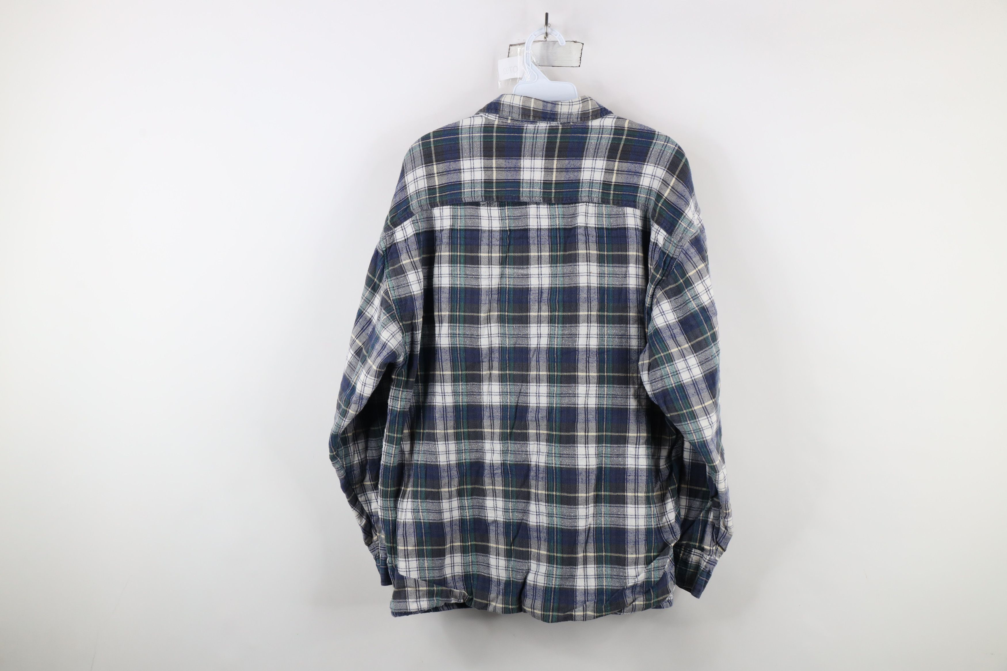 Vintage Vintage 90s Streetwear Lined Flannel Button Shirt Jacket Size US L / EU 52-54 / 3 - 11 Thumbnail