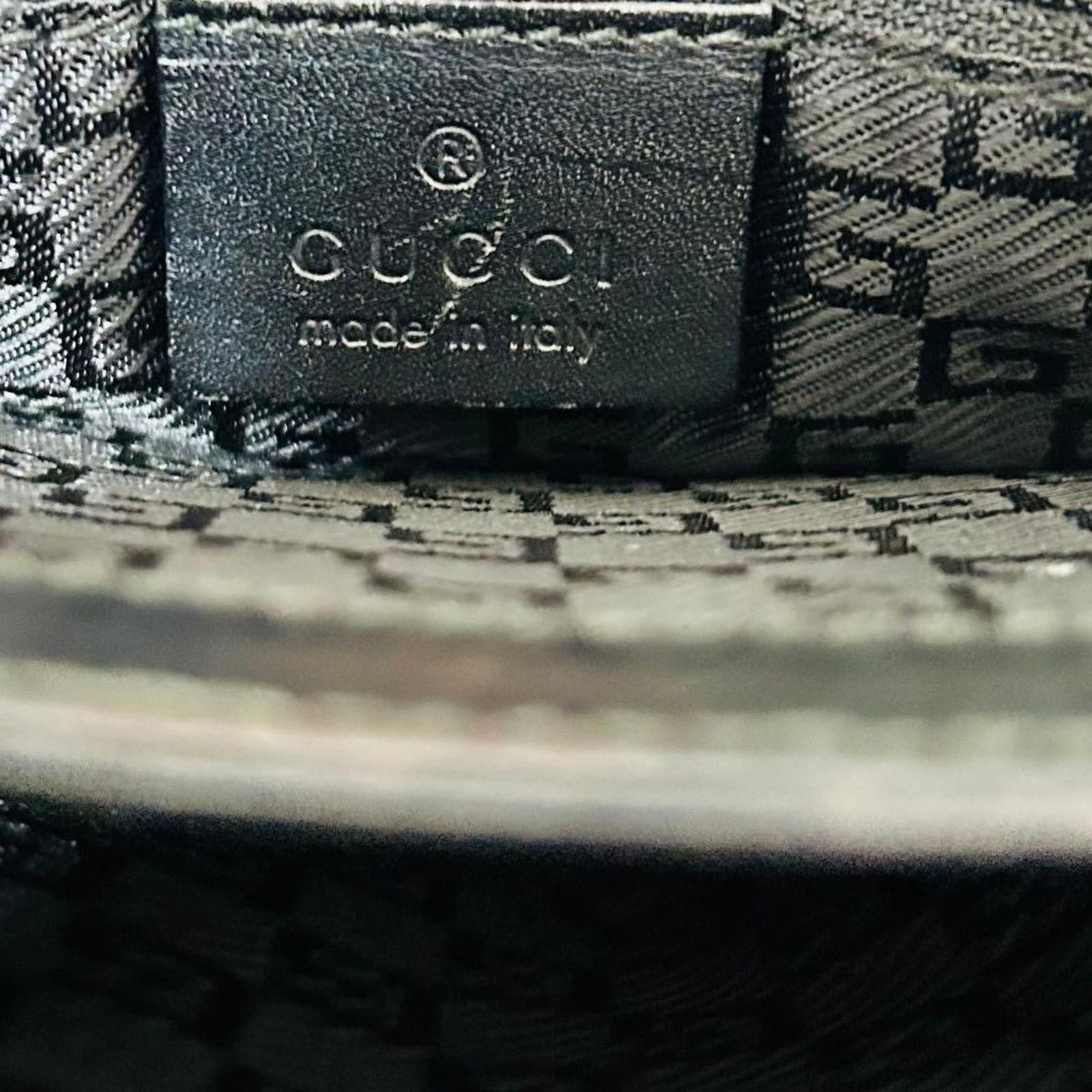 Gucci Gucci - Black Canvas Leather Shoulder Bag Size ONE SIZE - 9 Thumbnail