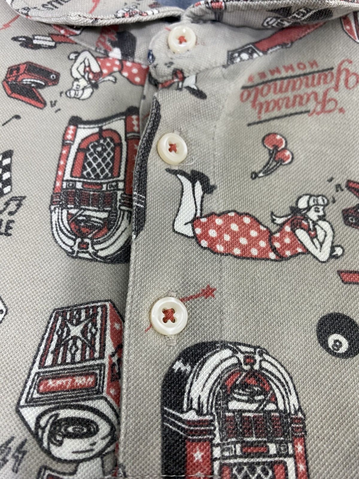Kansai Yamamoto Rare Design Kansai Yamamoto Full Print Polo Shirt Size US XL / EU 56 / 4 - 7 Thumbnail