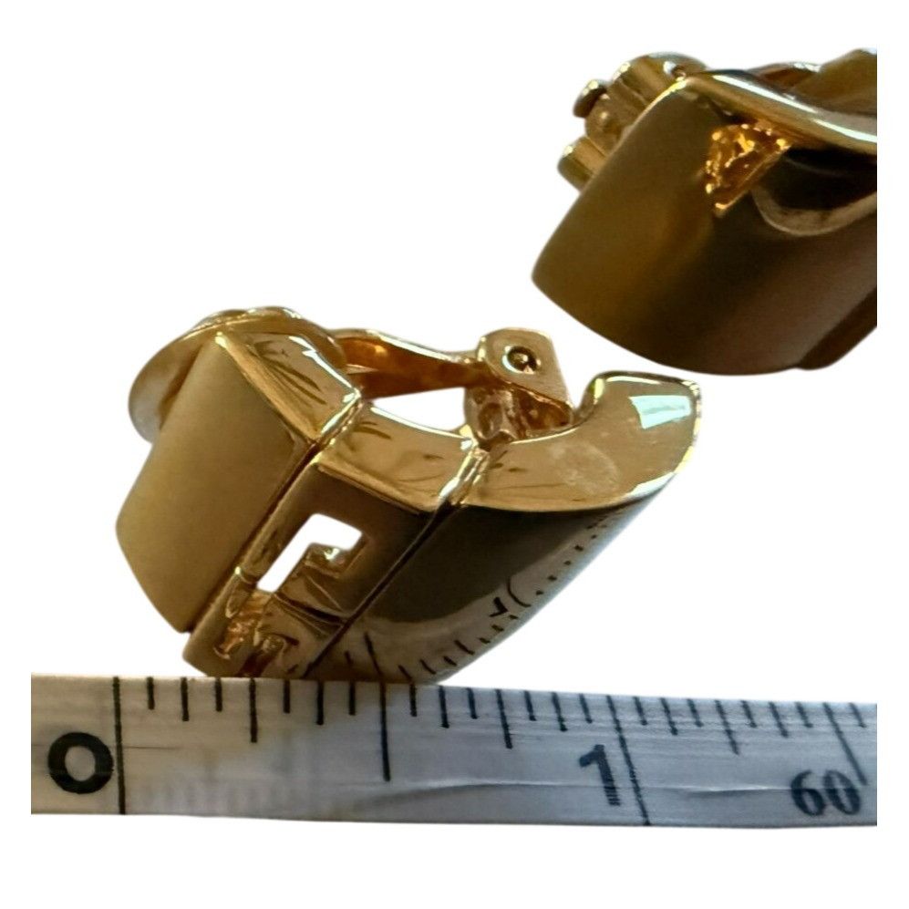 St. John Vintage St. John Goldtone Clip-On Earrings With Signature SJ Size ONE SIZE - 6 Thumbnail