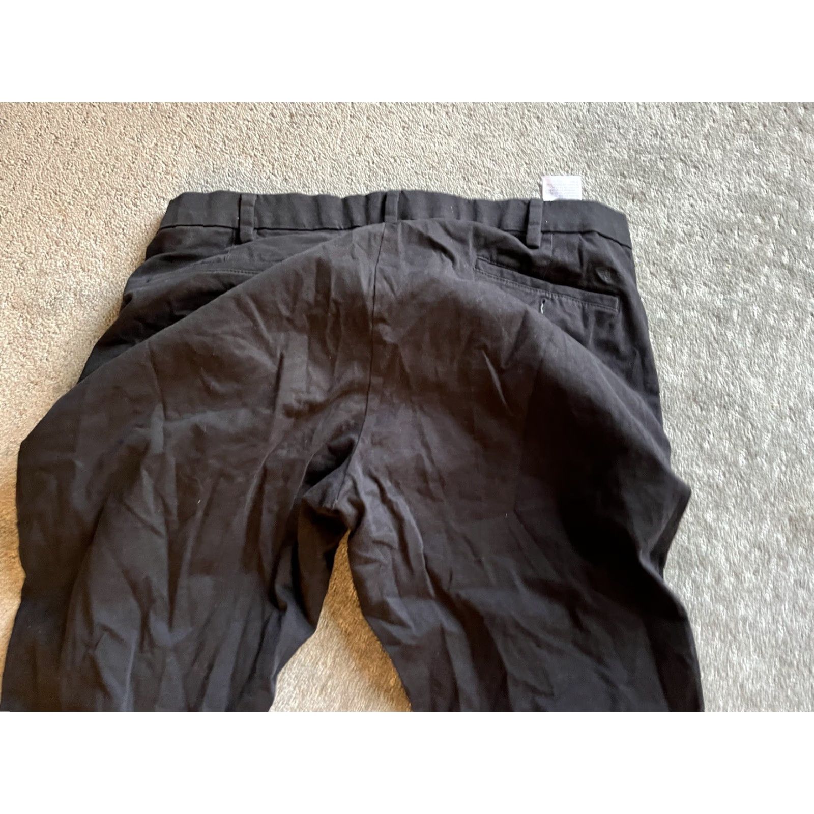 Dockers DOCKERS Chino Pants Mens 40x32 Black Flat Front Straight Fit Classic Size US 40 / EU 56 - 4 Thumbnail