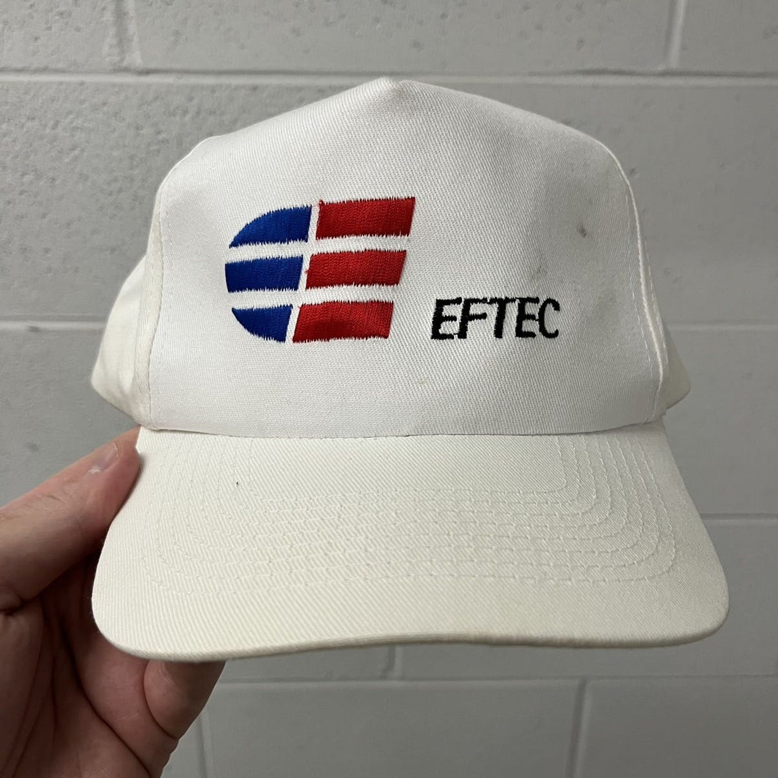 Vintage Vintage 1990’s Manufacturing Snapback Hat O/S White Size ONE SIZE - 1 Thumbnail