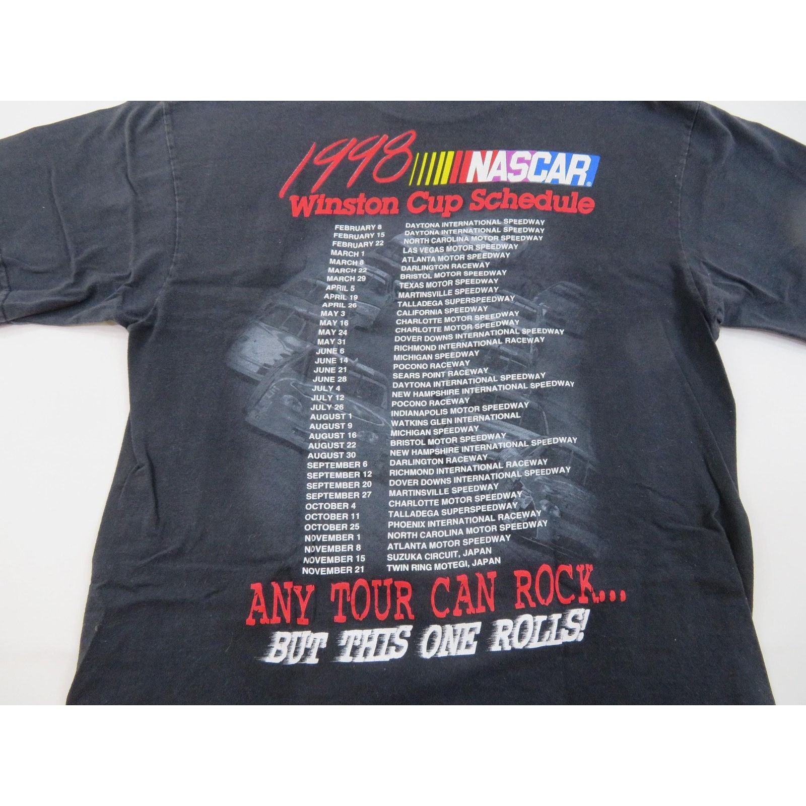 Other 90s NASCAR T-Shirt, Rolling On Tour 1998, Sz L Size US L / EU 52-54 / 3 - 4 Thumbnail